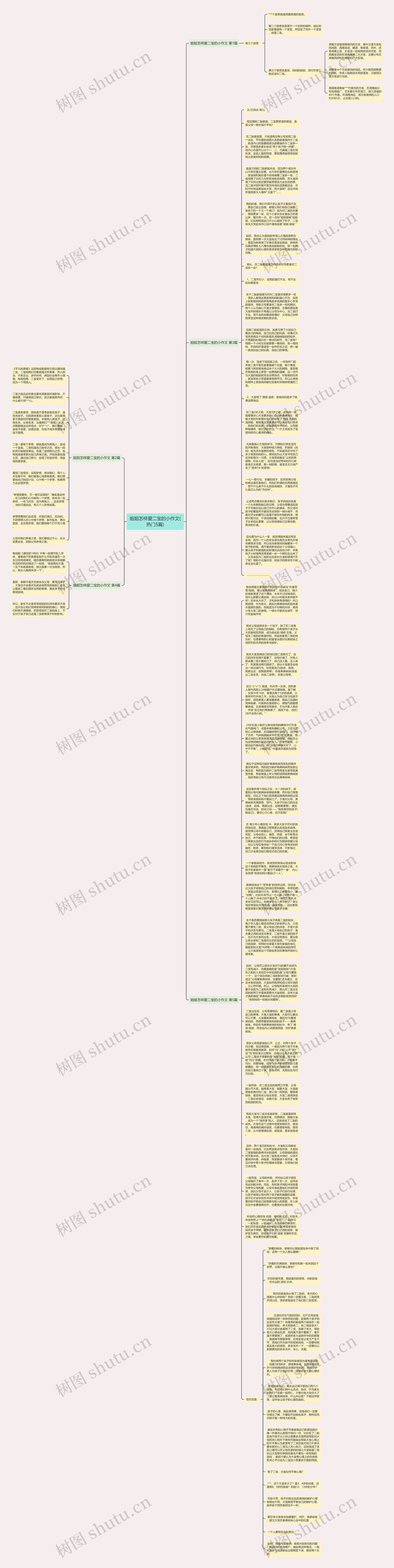 姐姐怎样爱二宝的小作文(热门5篇)思维导图高清图 姐姐怎样爱二宝的小作文(热门5篇)思维导图
