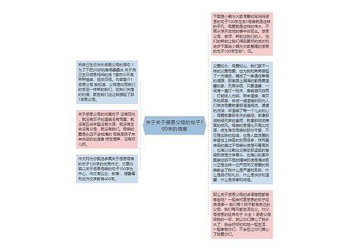 关于关于感恩父母的句子100字的信息