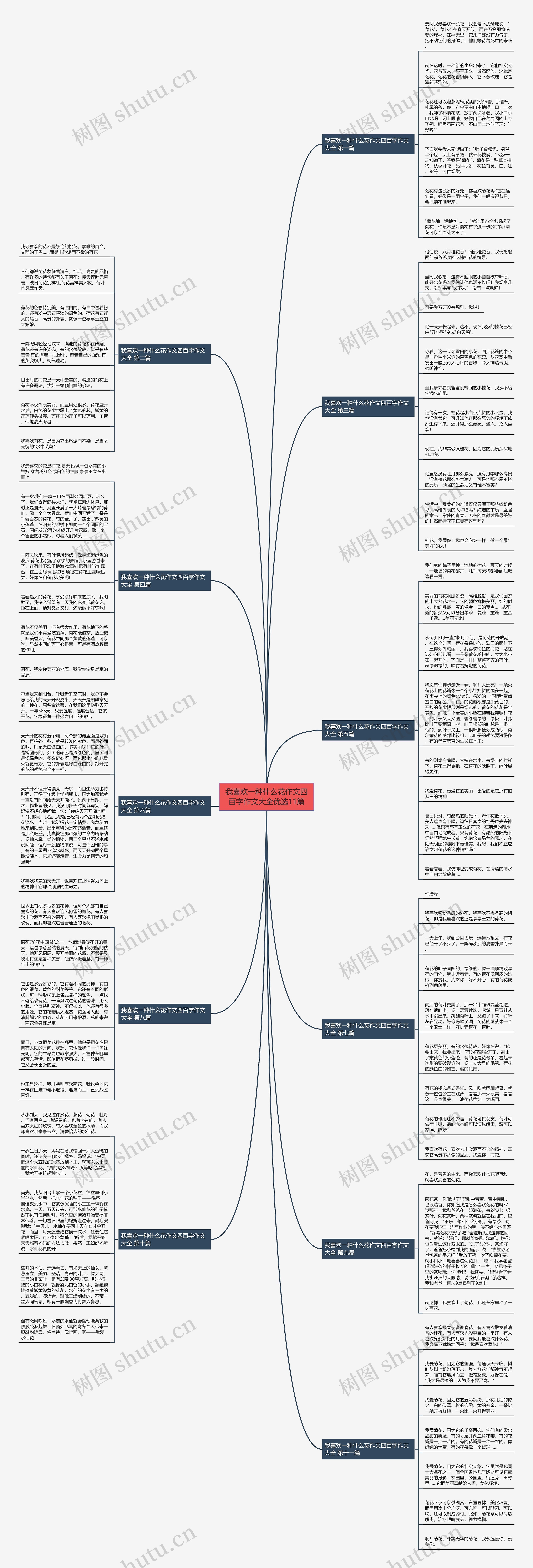我喜欢一种什么花作文四百字作文大全优选11篇思维导图