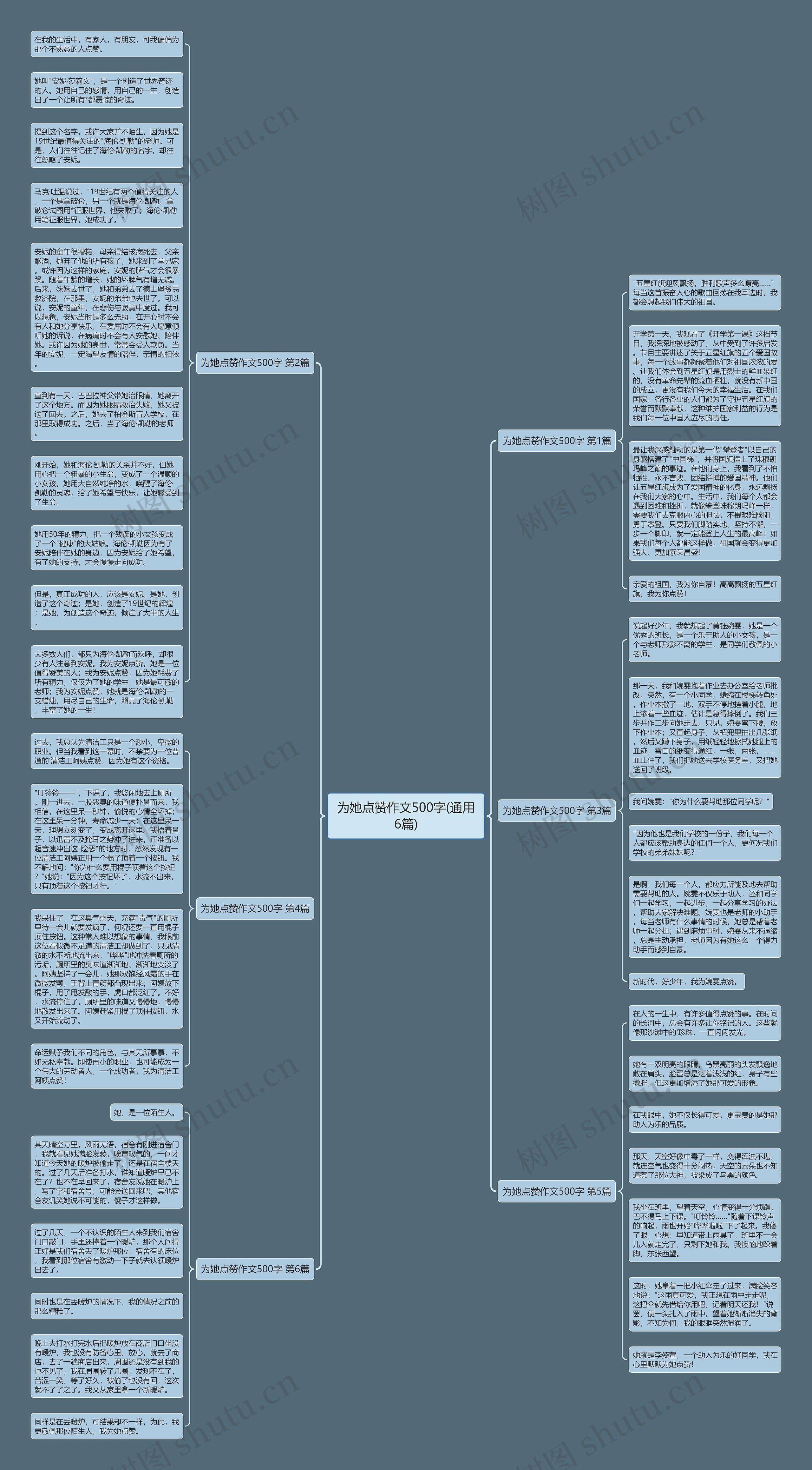 为她点赞作文500字(通用6篇)思维导图