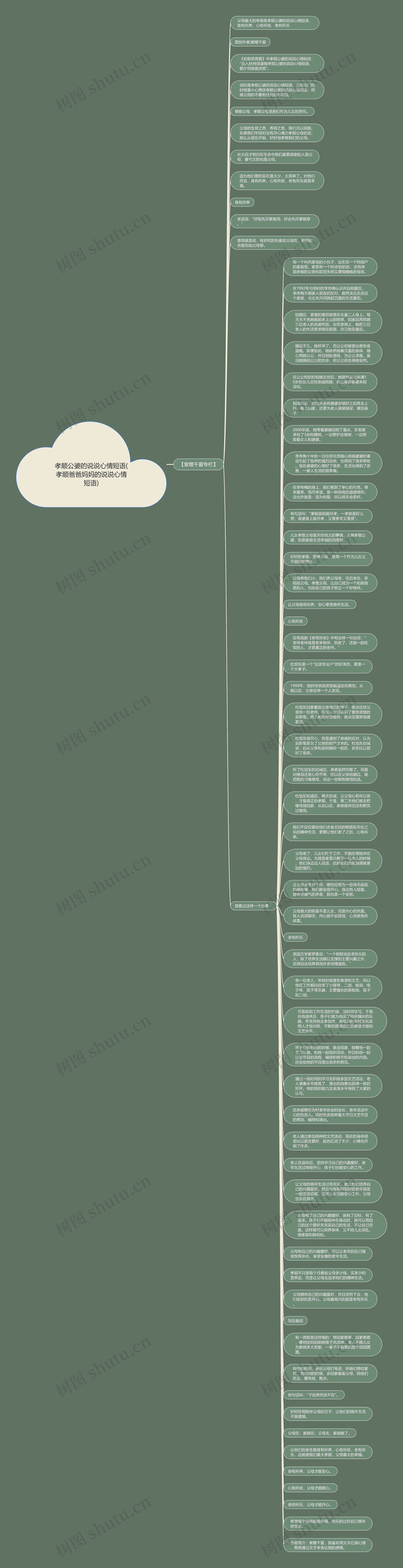 孝顺公婆的说说心情短语(孝顺爸爸妈妈的说说心情短语)思维导图