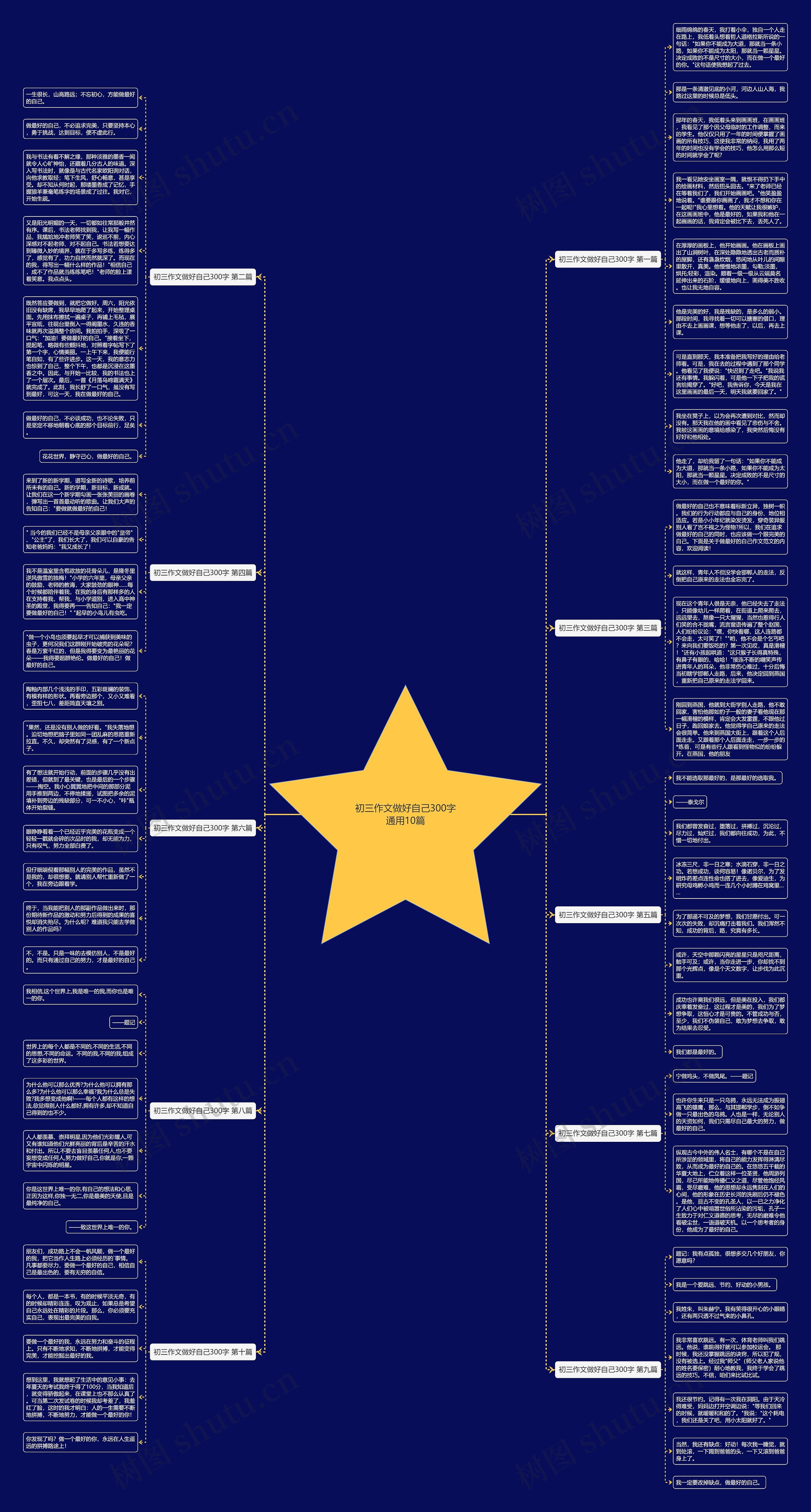 初三作文做好自己300字通用10篇思维导图