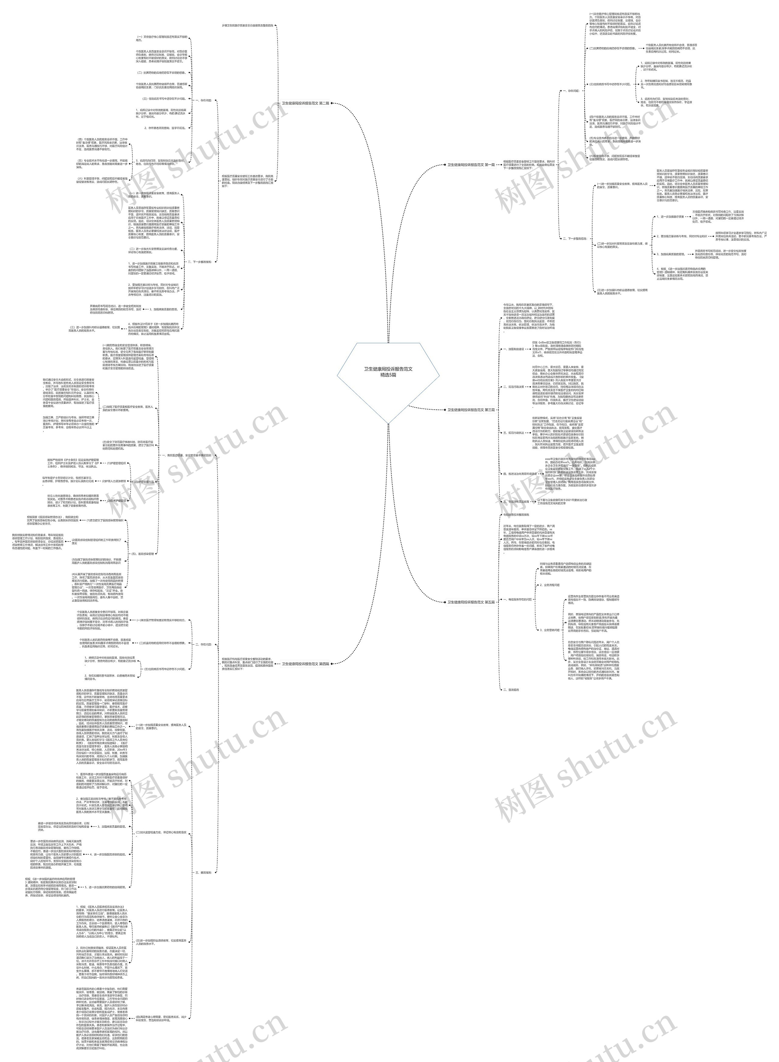 卫生健康局投诉报告范文精选5篇思维导图