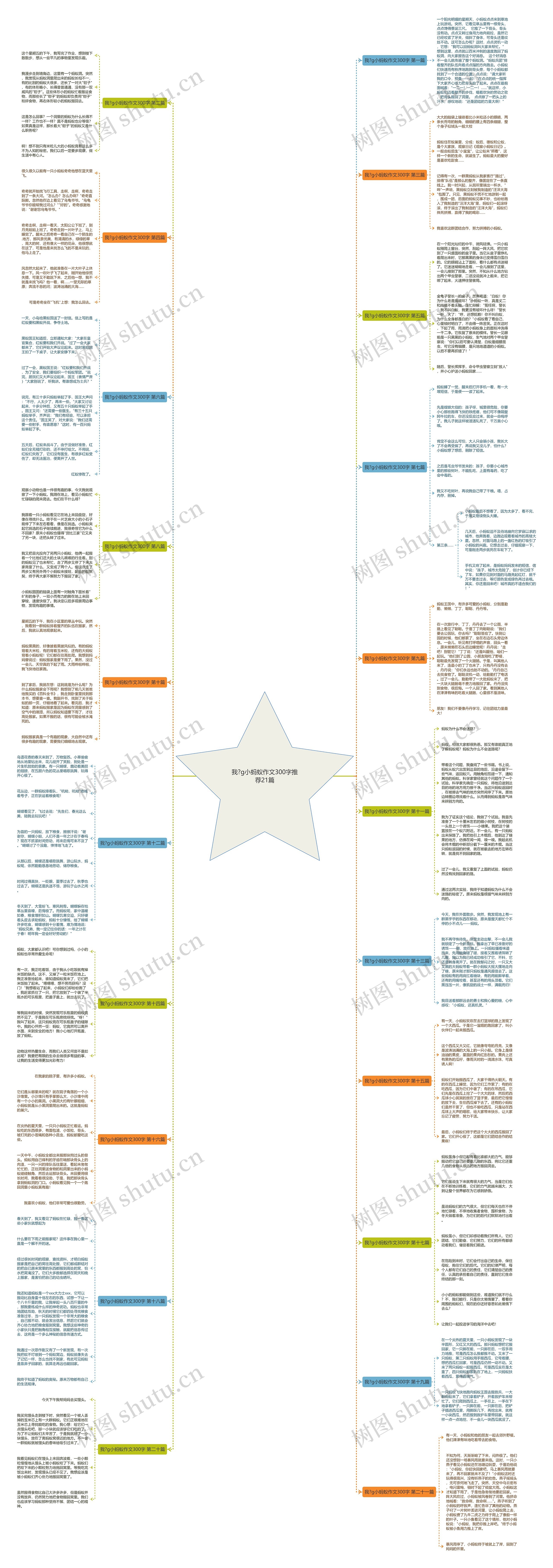 我?g小蚂蚁作文300字推荐21篇思维导图