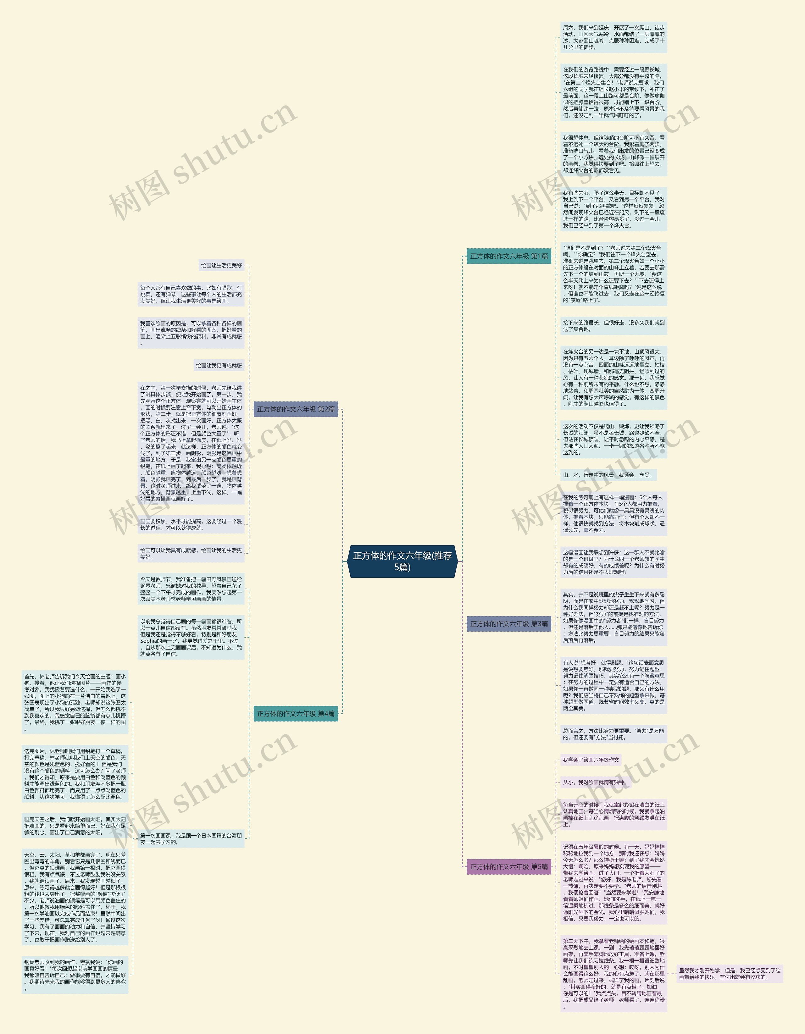 正方体的作文六年级(推荐5篇)思维导图