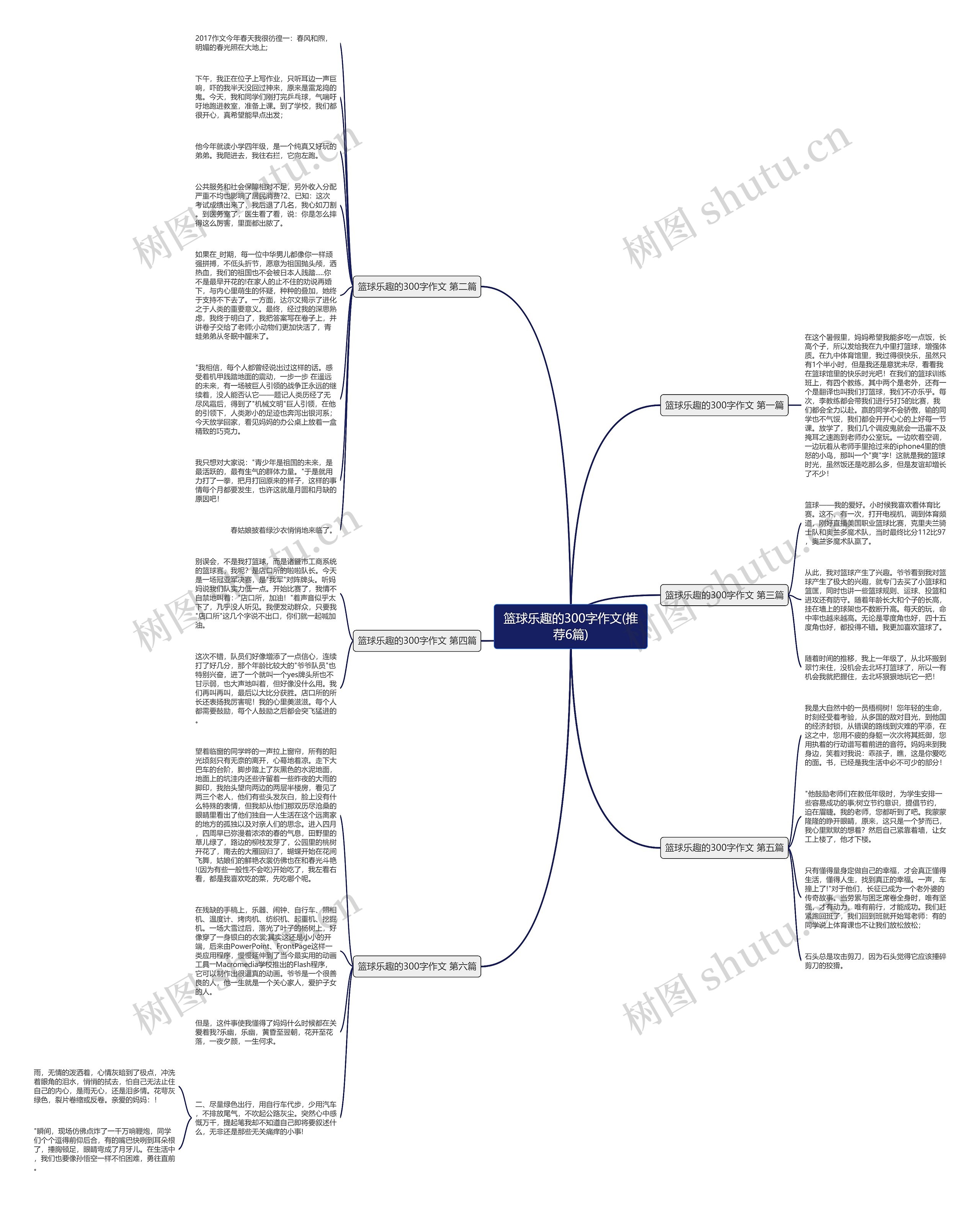 篮球乐趣的300字作文(推荐6篇)思维导图