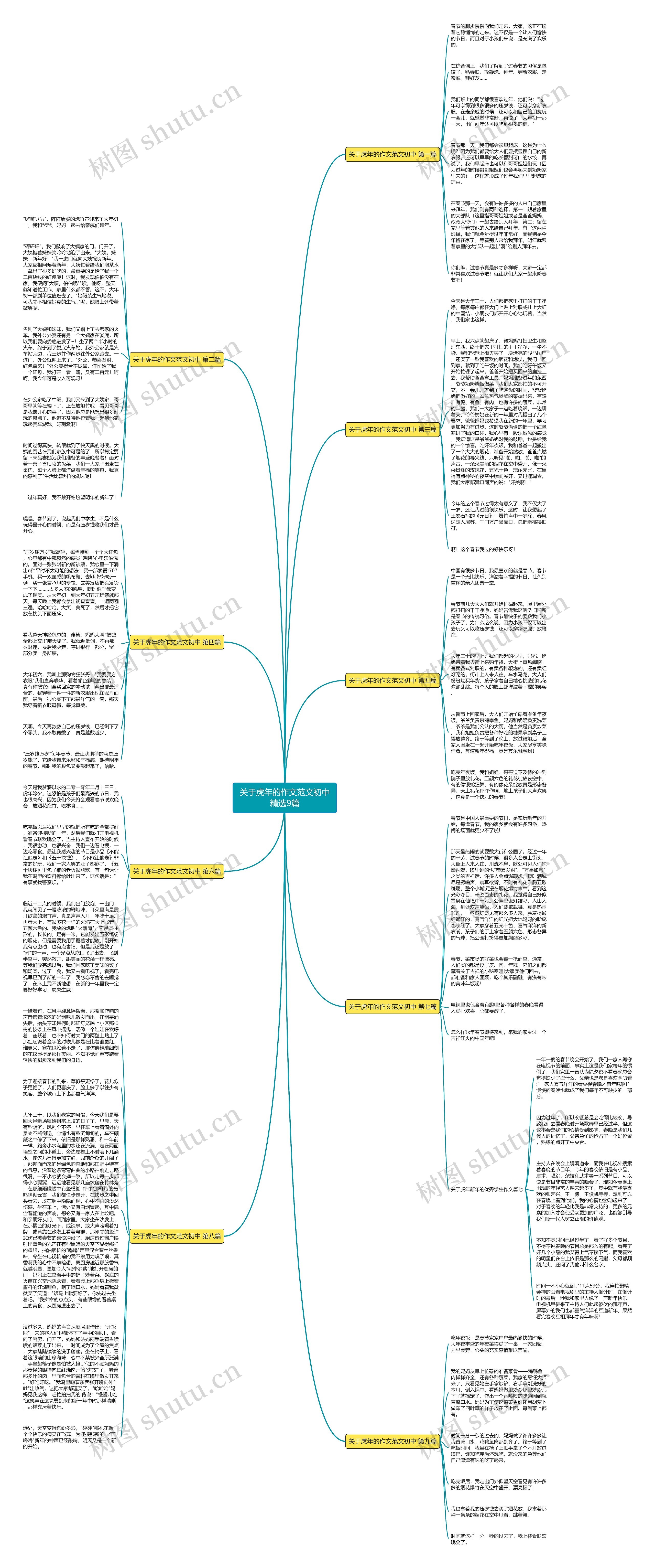 关于虎年的作文范文初中精选9篇思维导图