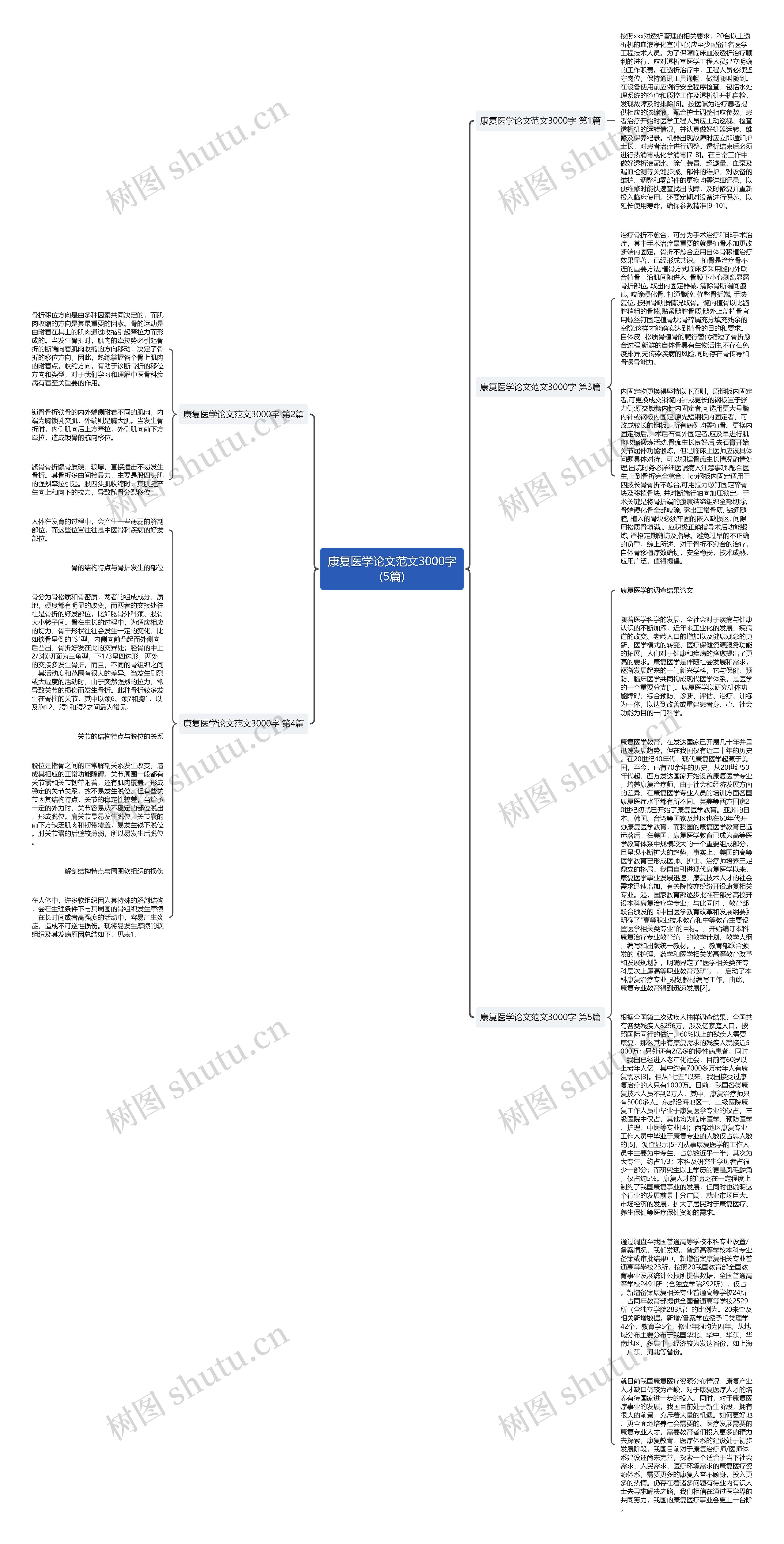 康复医学论文范文3000字(5篇)思维导图