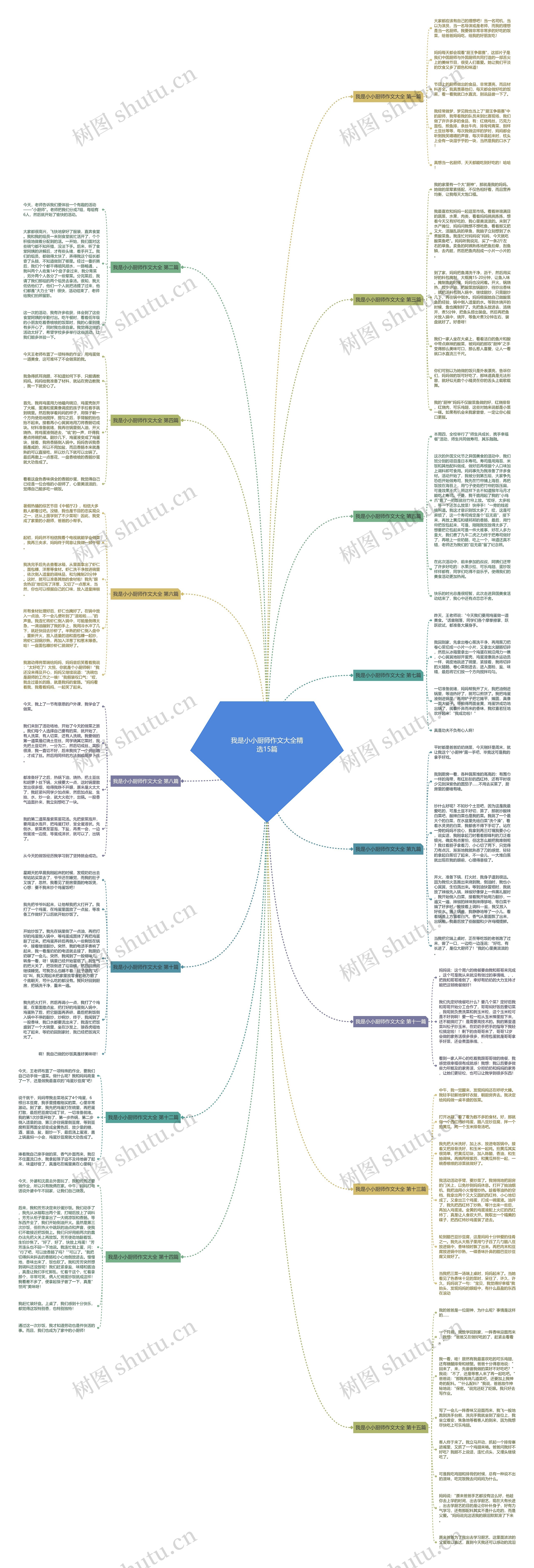 我是小小厨师作文大全精选15篇思维导图