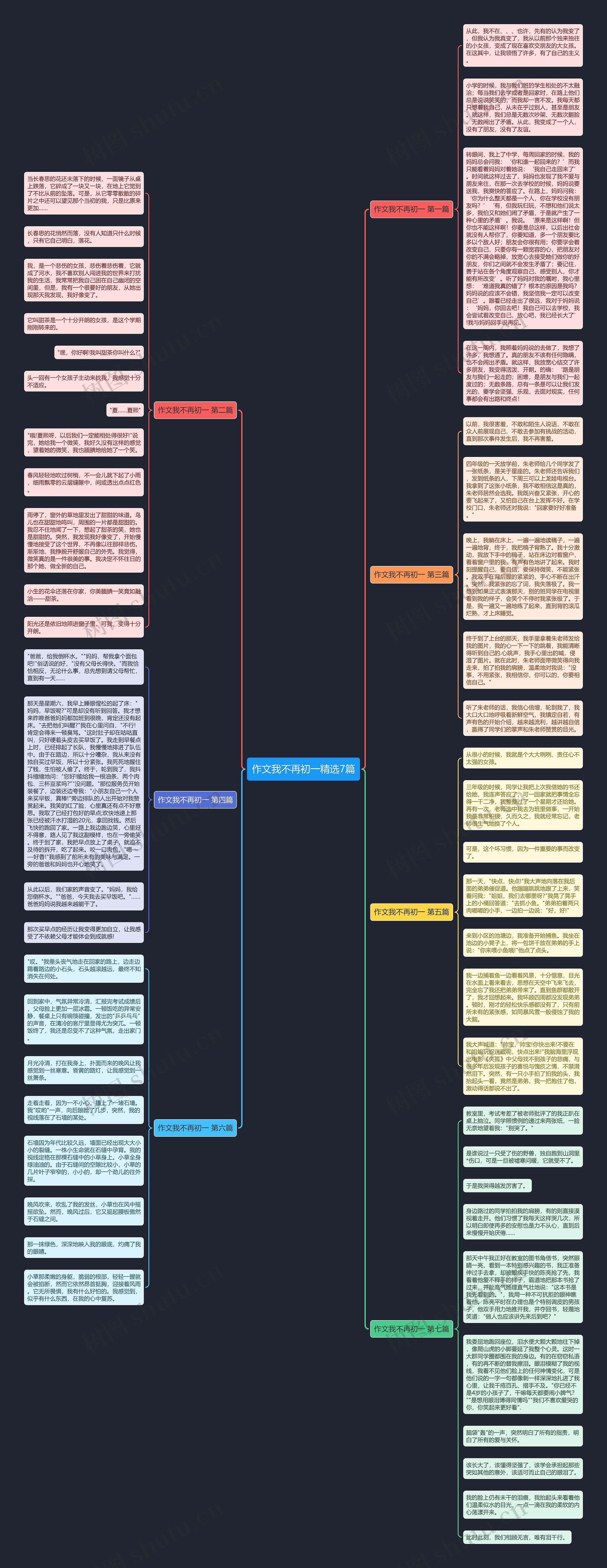 作文我不再初一精选7篇思维导图
