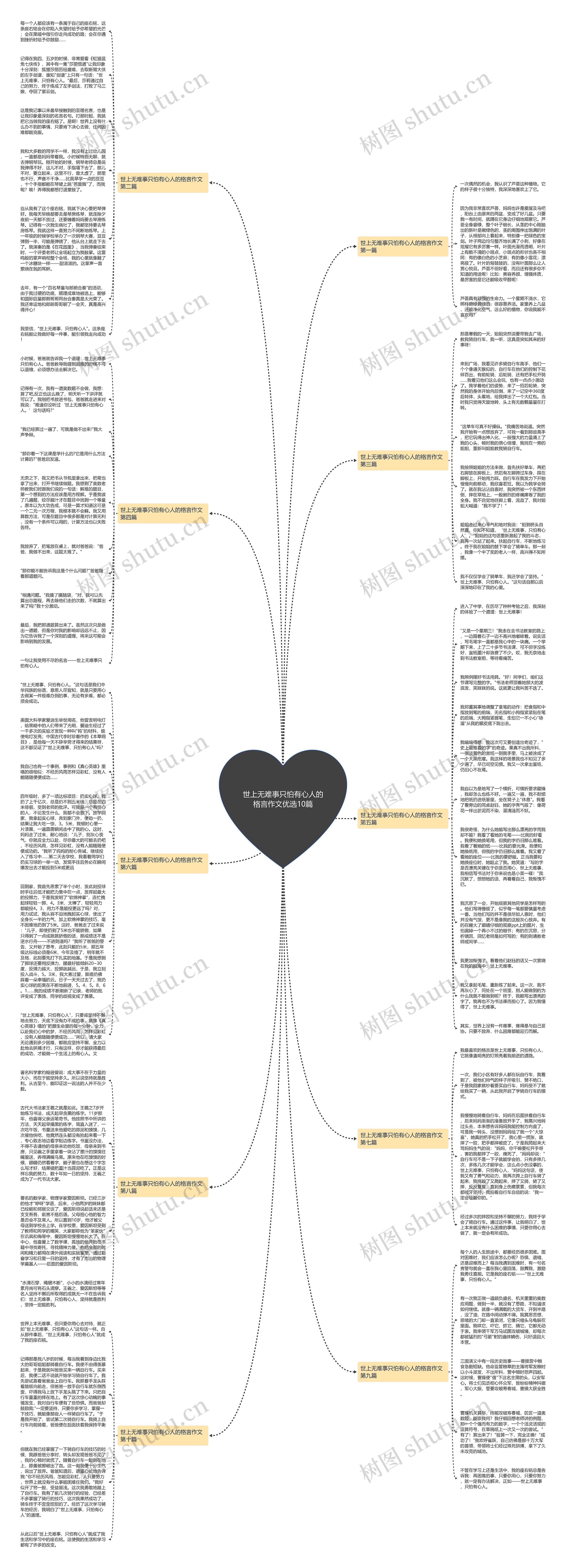世上无难事只怕有心人的格言作文优选10篇思维导图