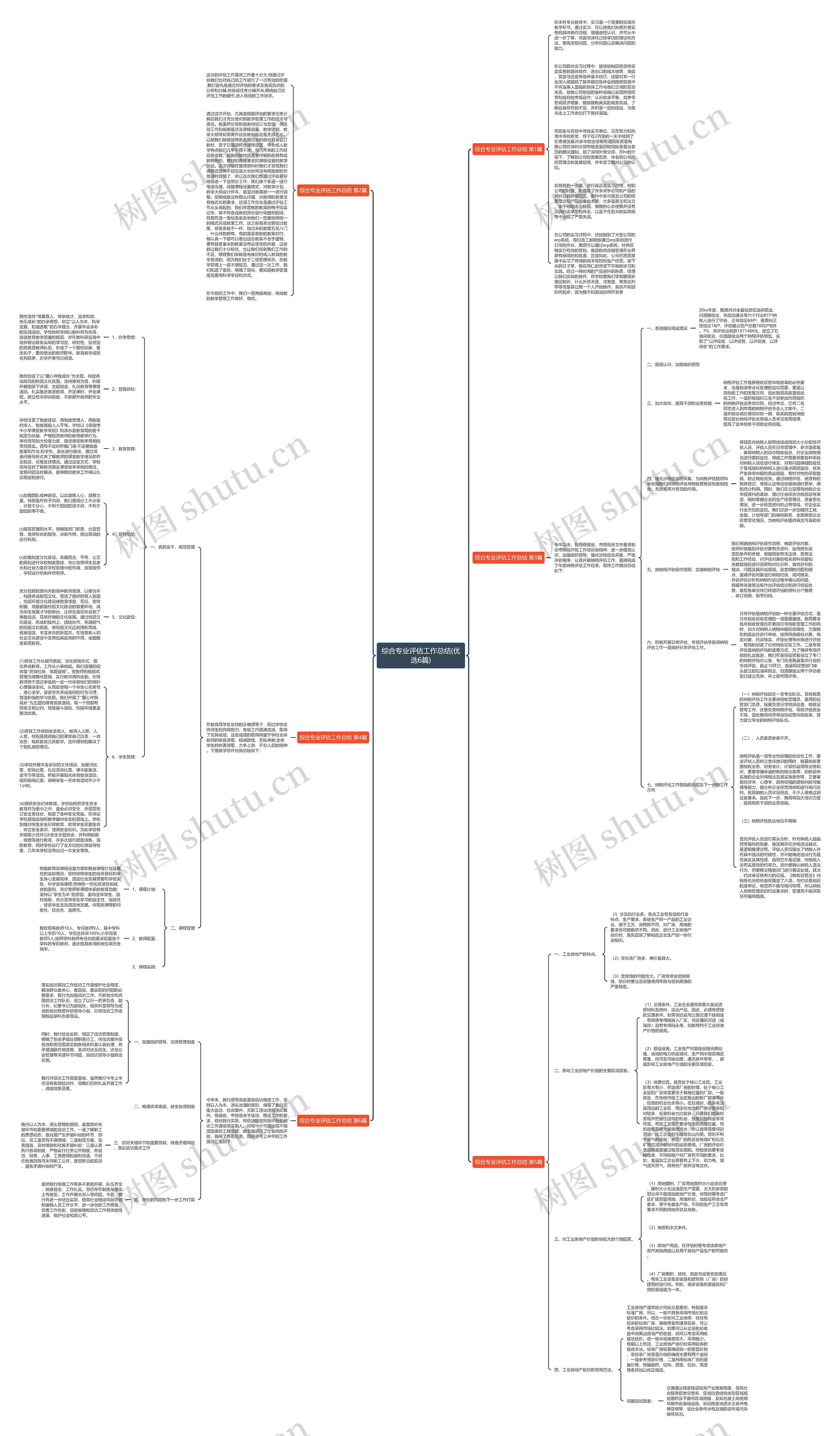 综合专业评估工作总结(优选6篇)思维导图