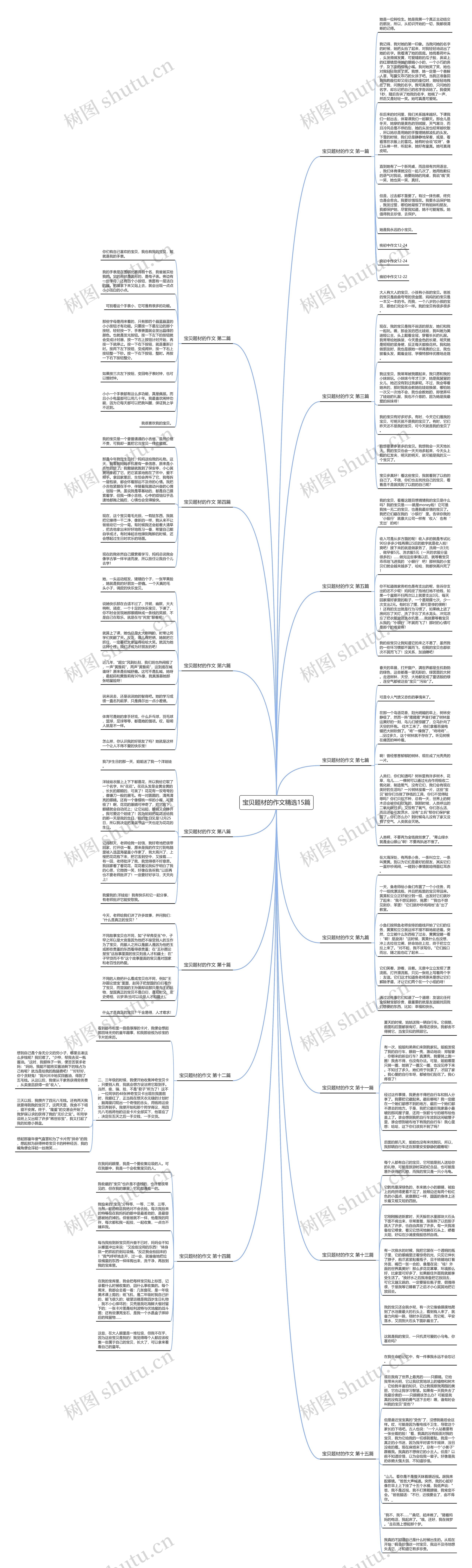 宝贝题材的作文精选15篇思维导图