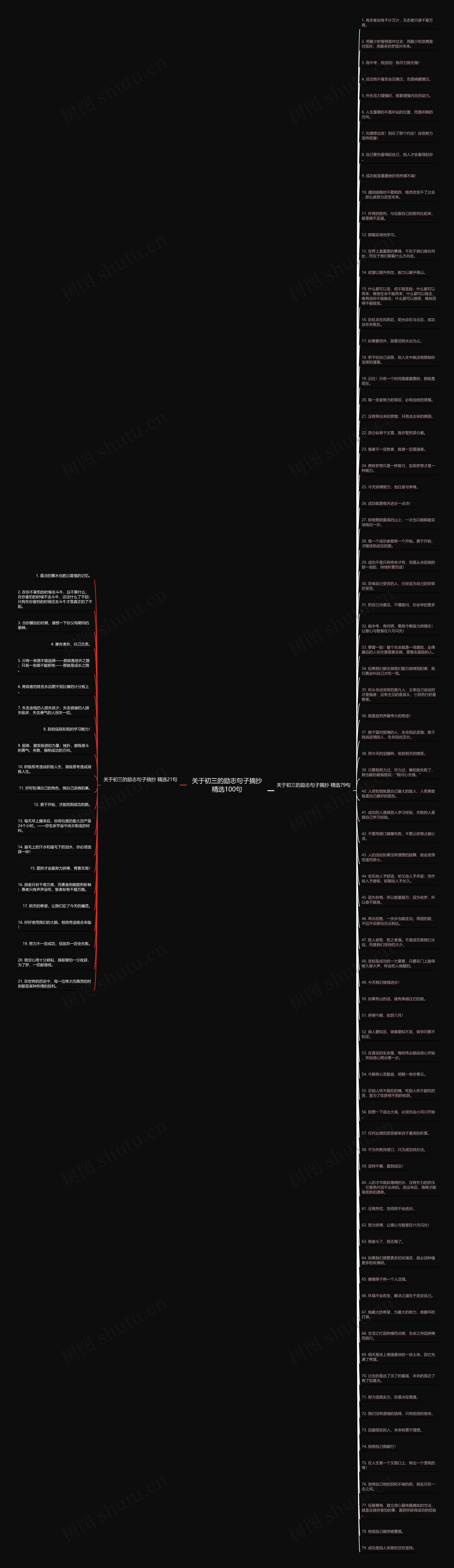 关于初三的励志句子摘抄精选100句思维导图