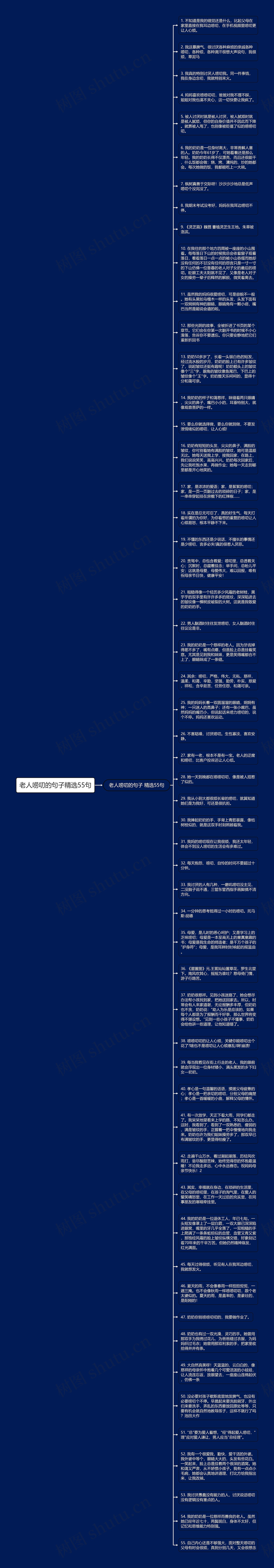 老人唠叨的句子精选55句思维导图