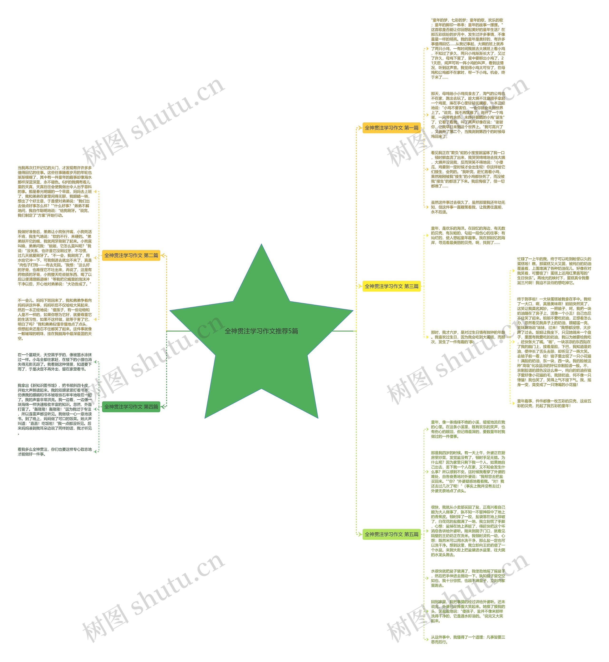 全神贯注学习作文推荐5篇思维导图