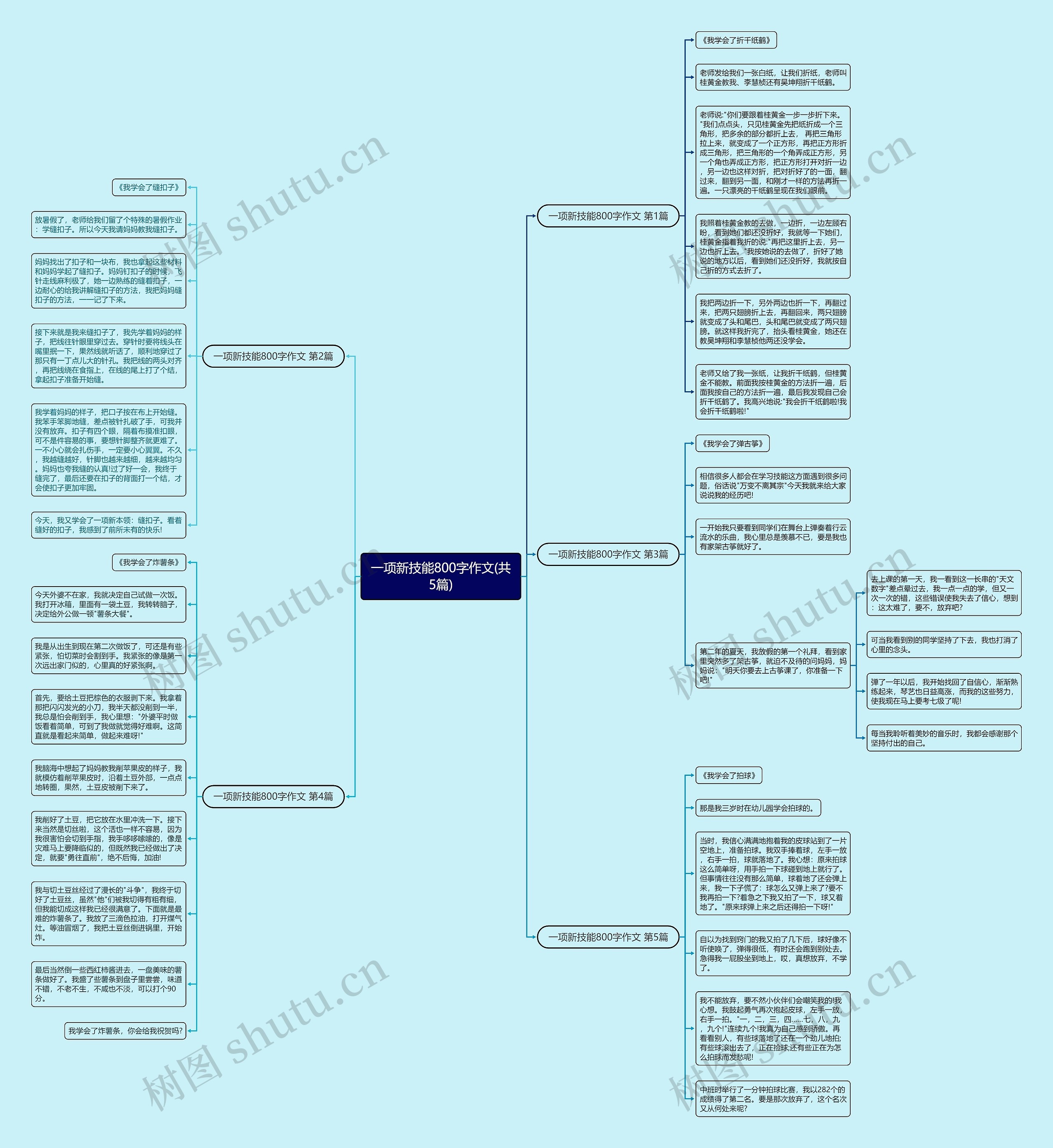 一项新技能800字作文(共5篇)思维导图