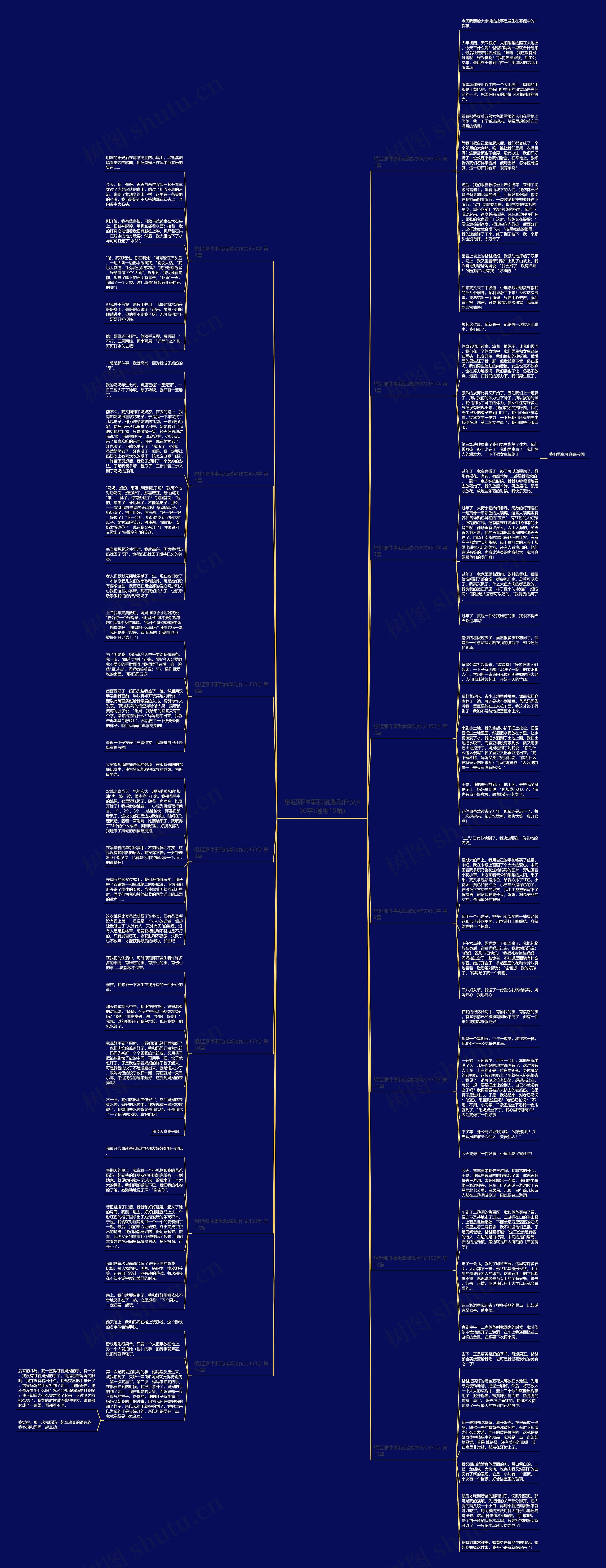 想起那件事我就激动作文450字(通用15篇)思维导图