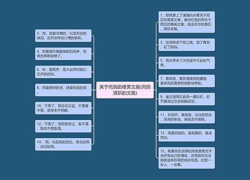 关于雨后的唯美文案(雨后清新的文案)