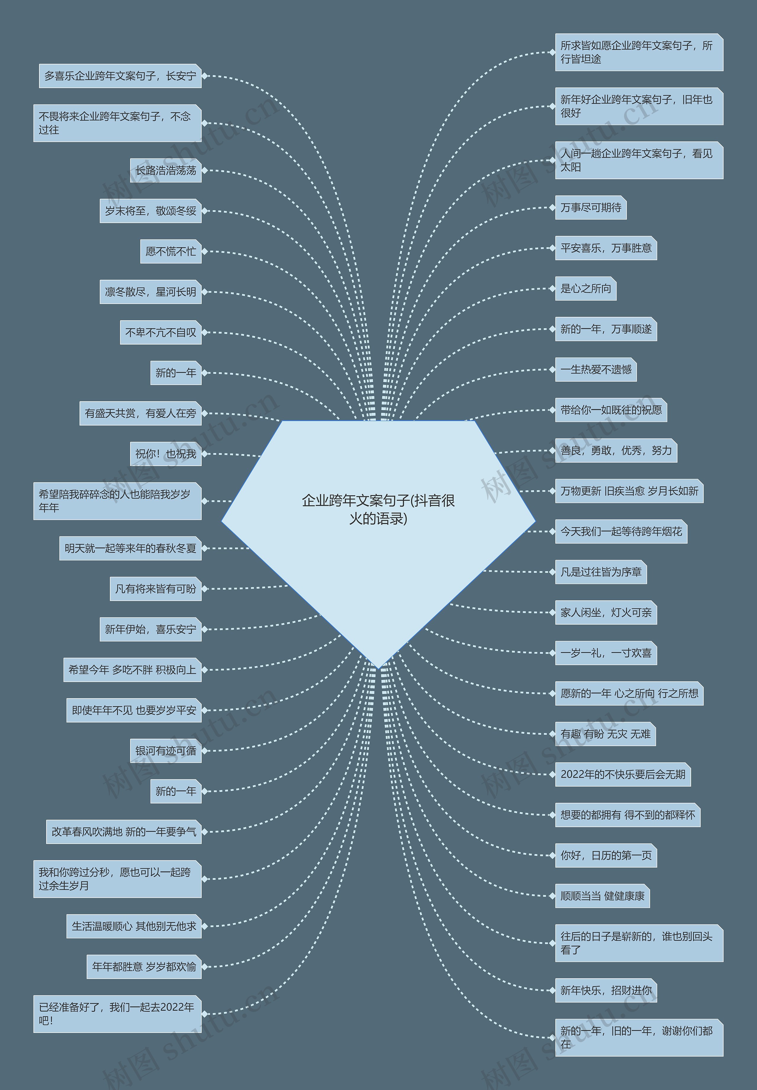 企业跨年文案句子(抖音很火的语录)思维导图