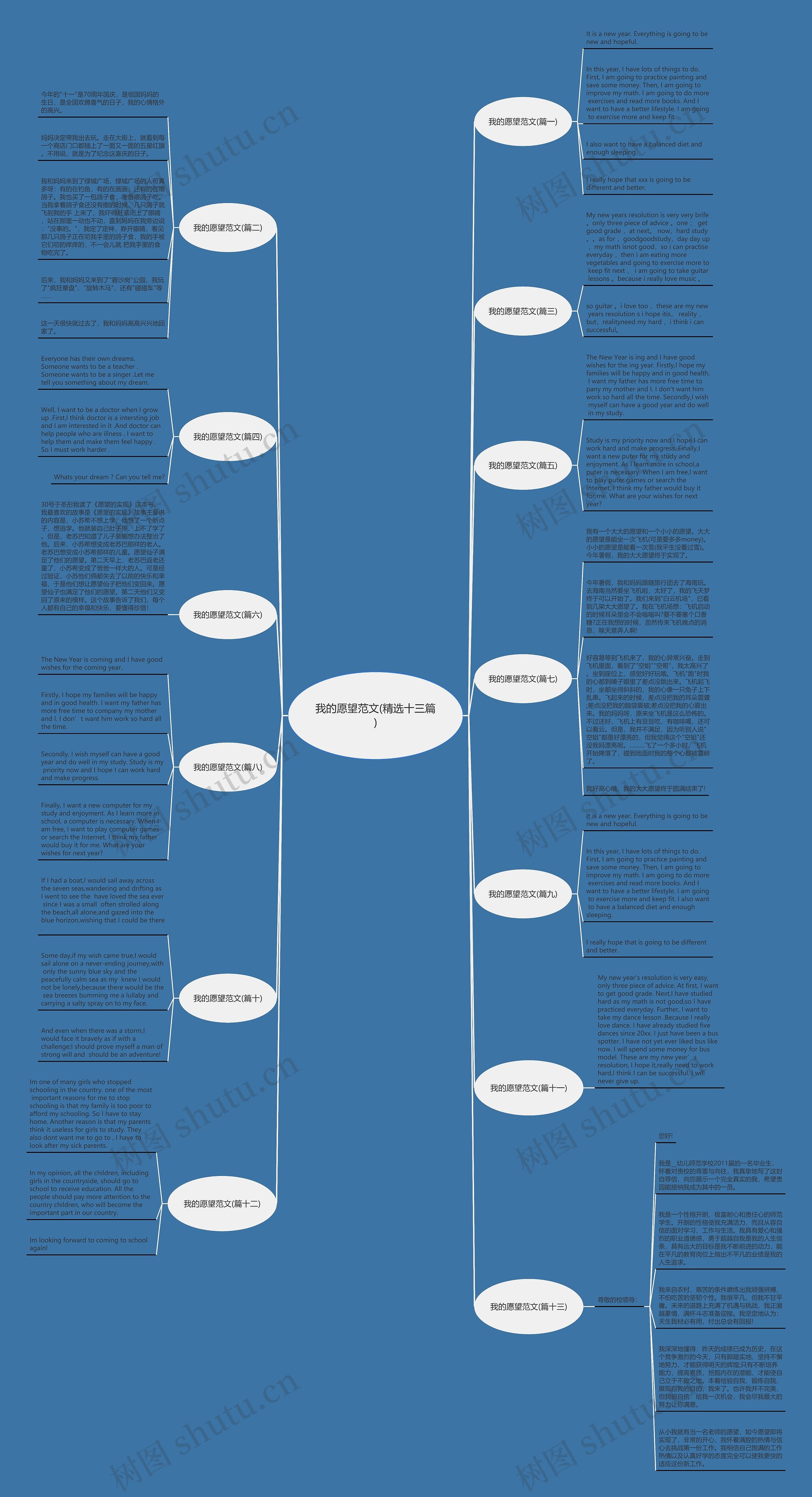 我的愿望范文(精选十三篇)思维导图