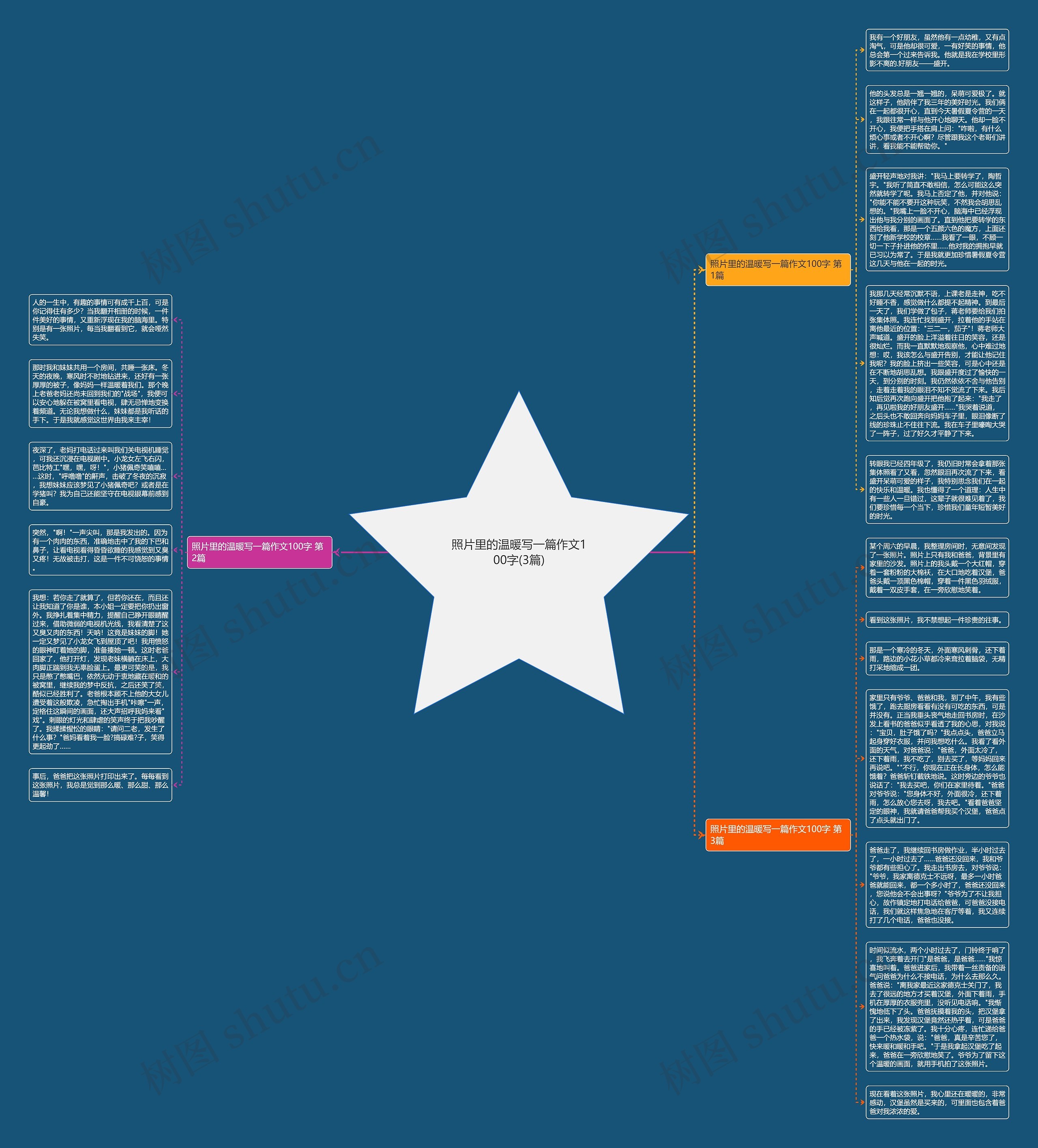 照片里的温暖写一篇作文100字(3篇)思维导图