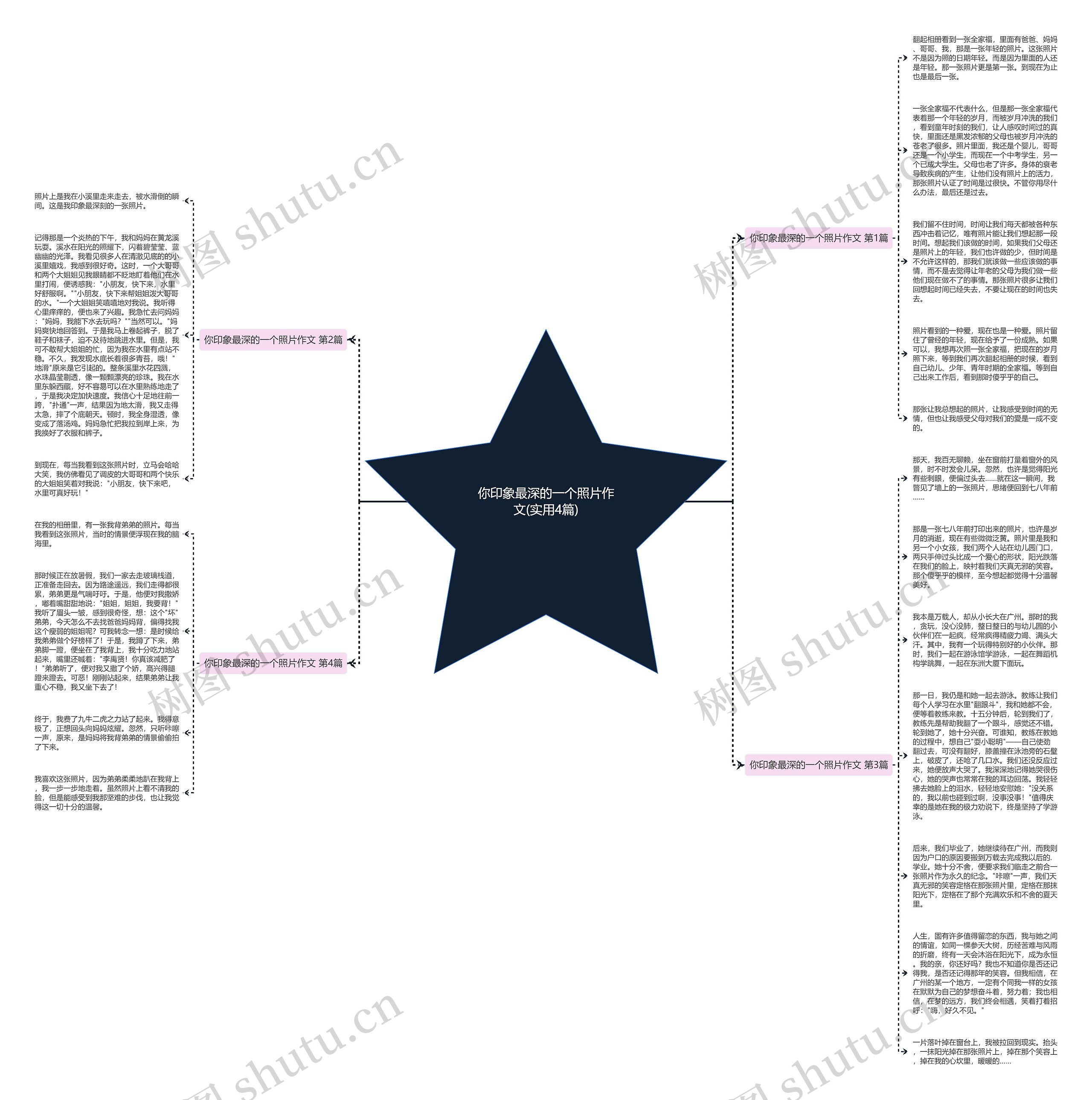 你印象最深的一个照片作文(实用4篇)思维导图