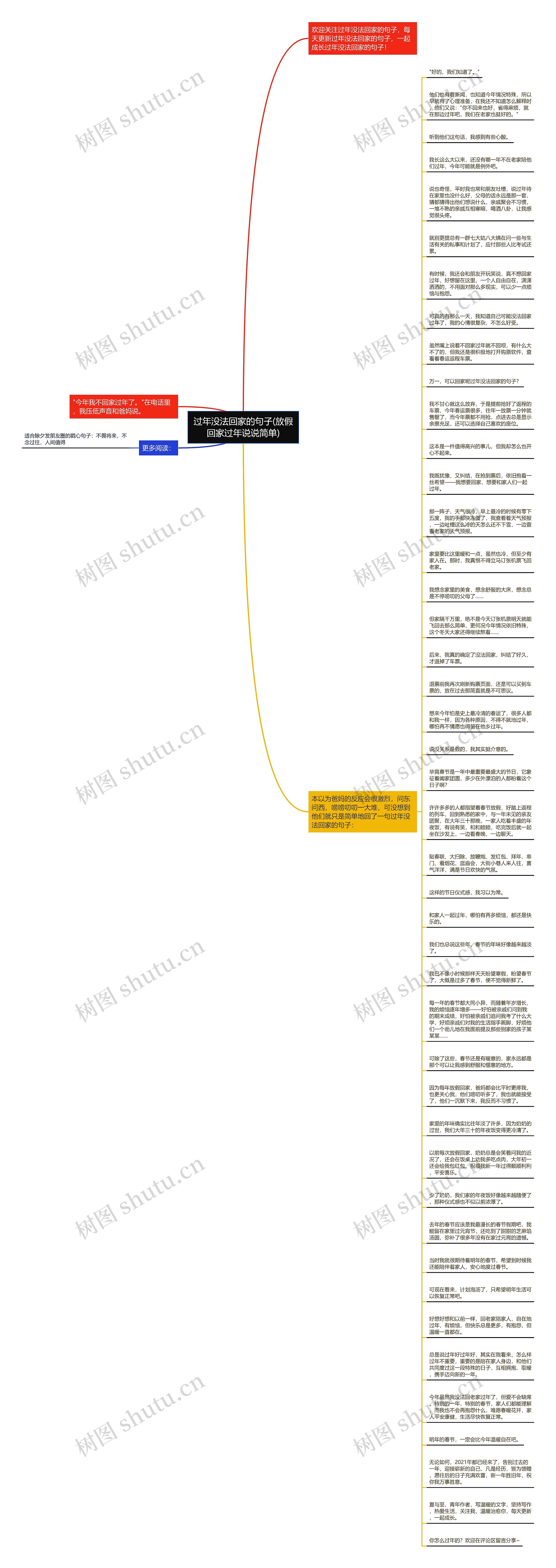 过年没法回家的句子(放假回家过年说说简单)思维导图
