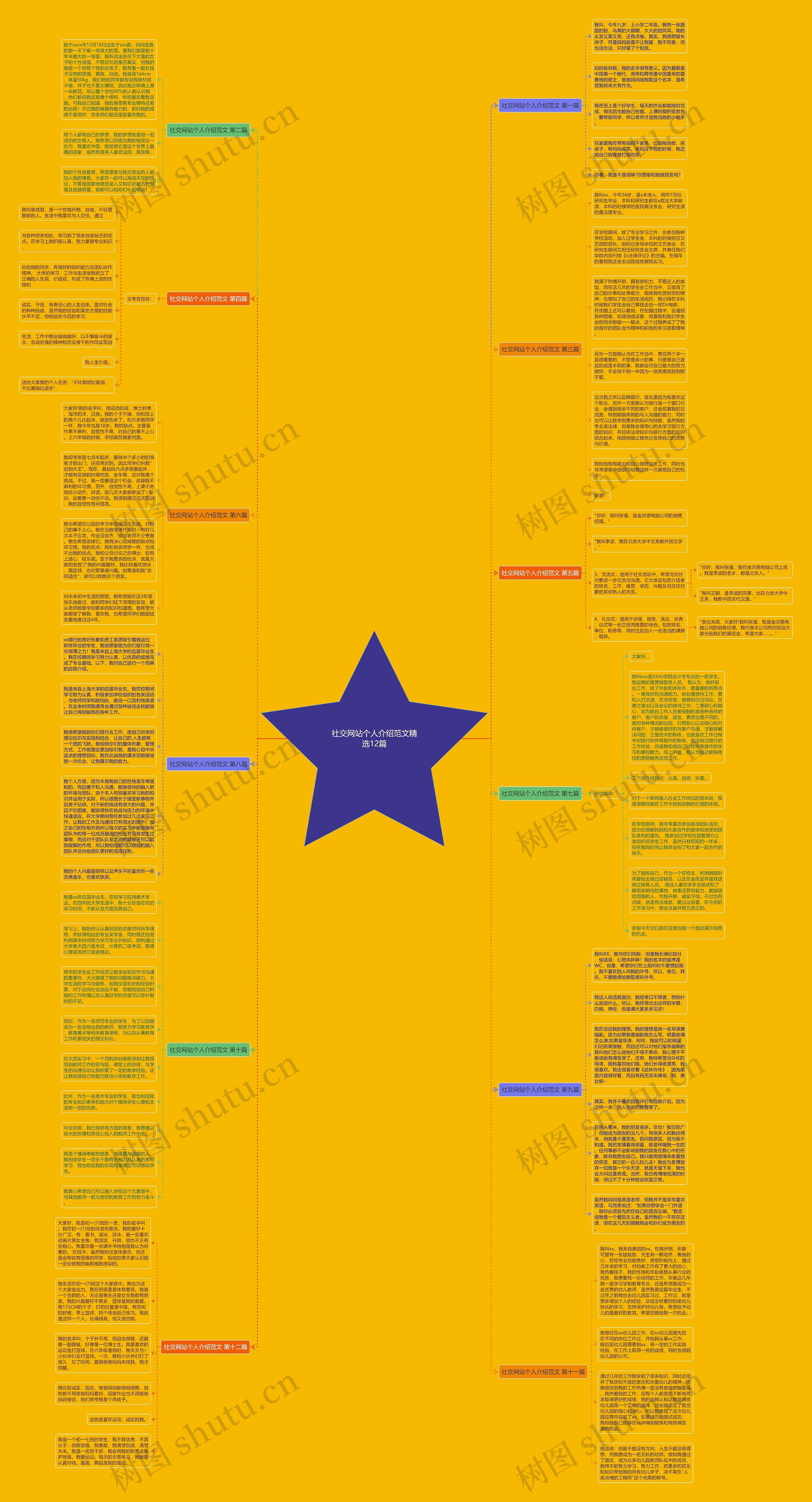 社交网站个人介绍范文精选12篇思维导图
