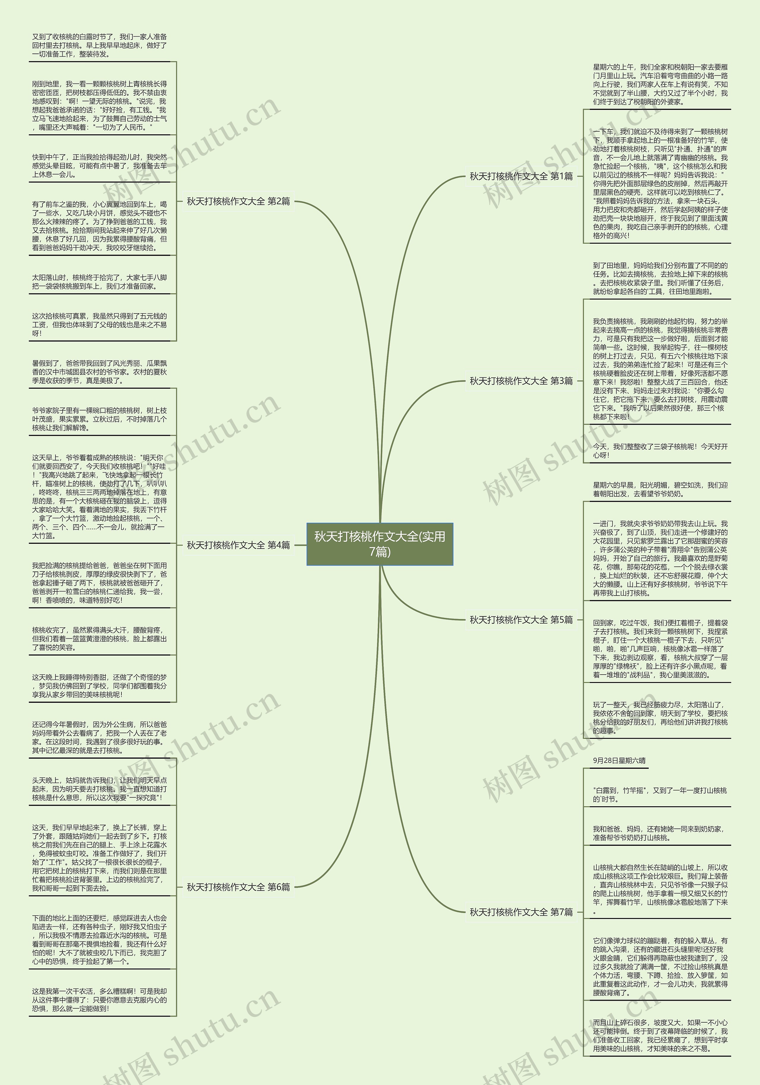 秋天打核桃作文大全(实用7篇)思维导图