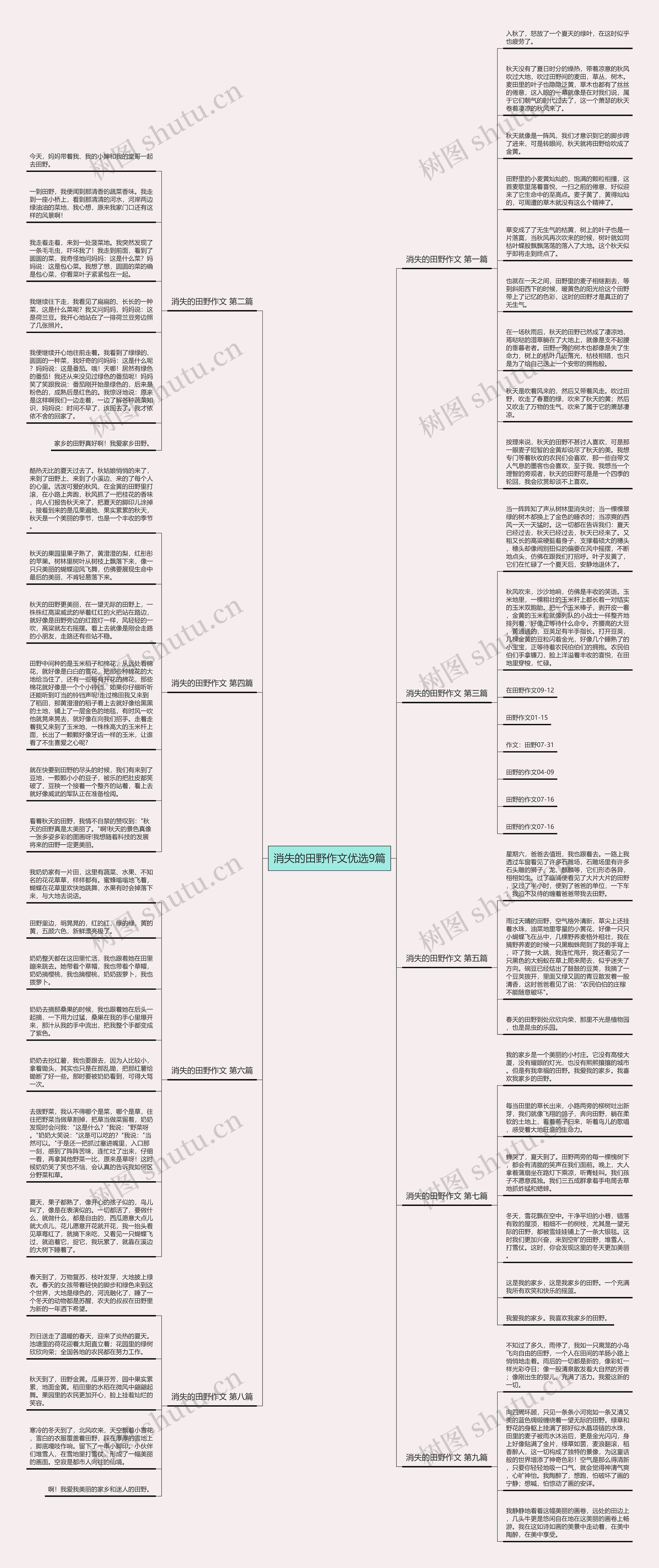 消失的田野作文优选9篇思维导图
