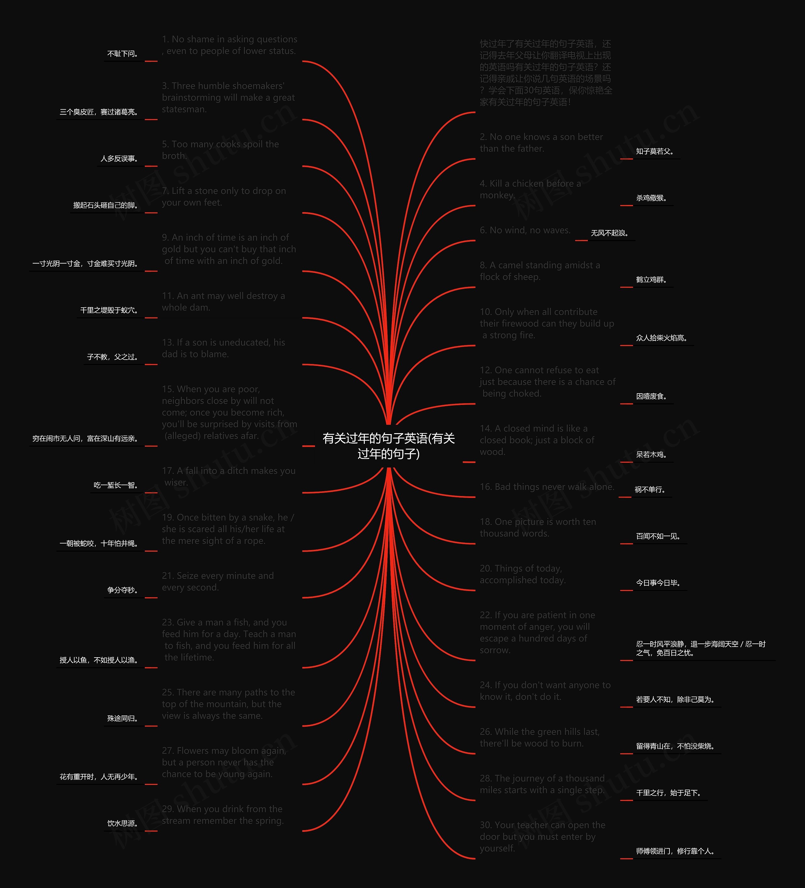 有关过年的句子英语(有关过年的句子)思维导图
