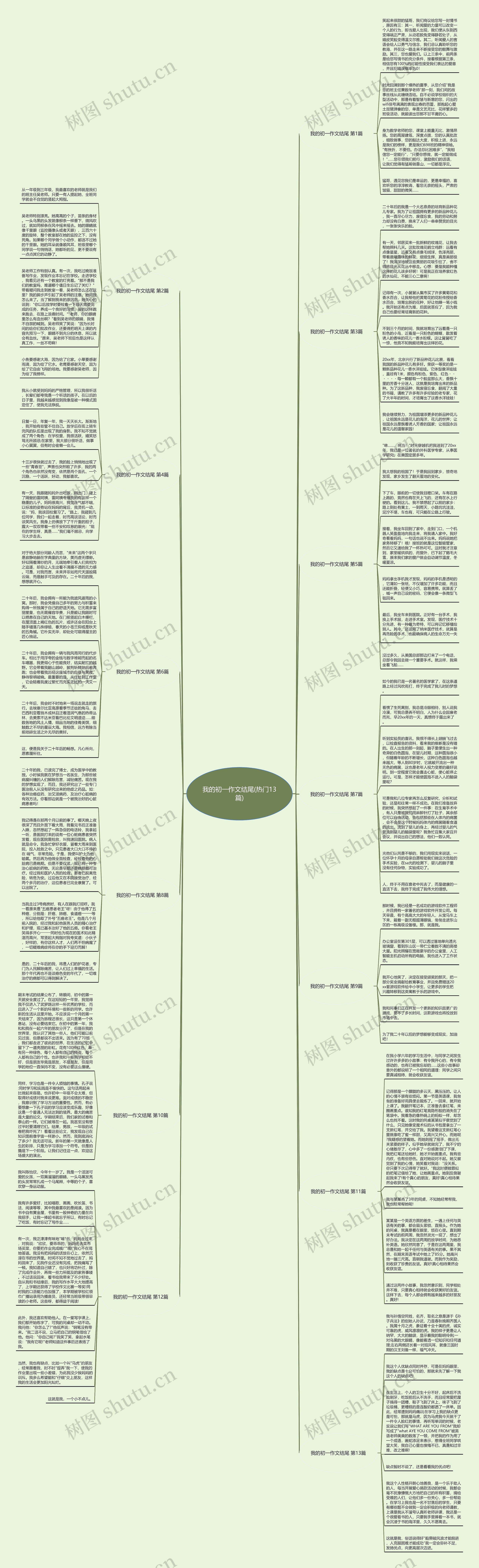 我的初一作文结尾(热门13篇)思维导图