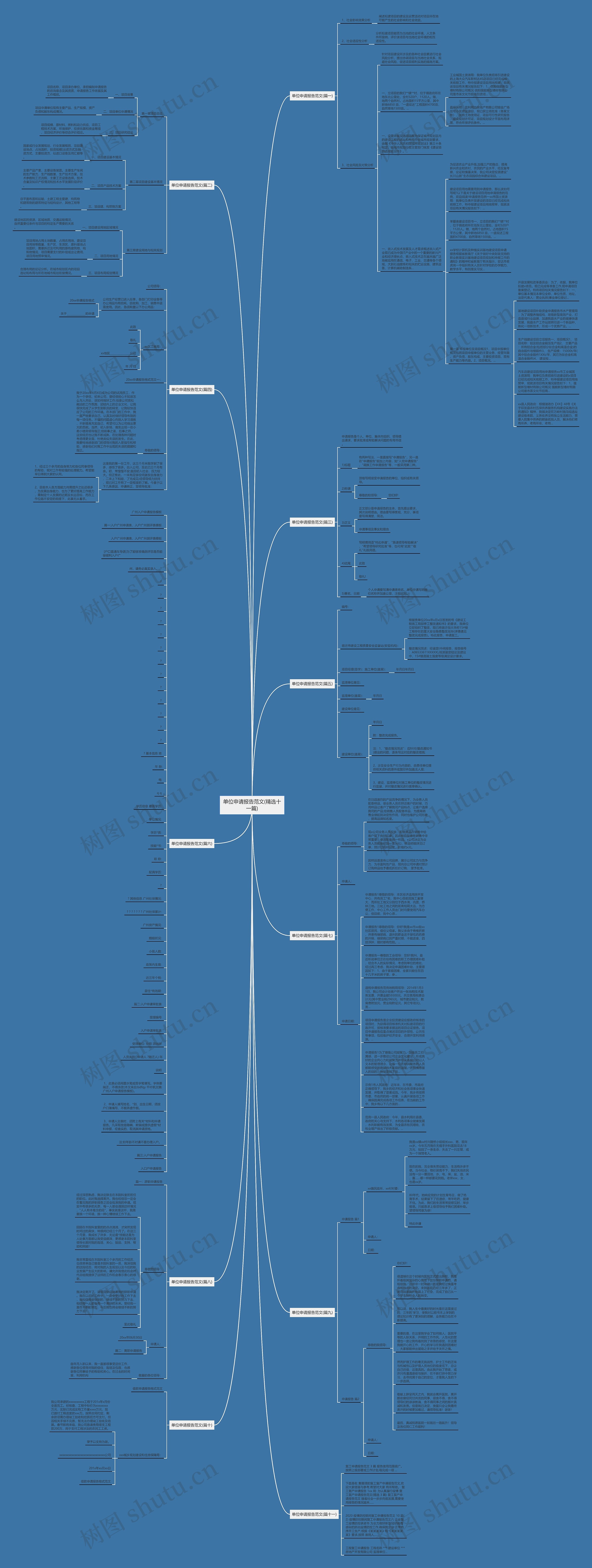 单位申请报告范文(精选十一篇)思维导图