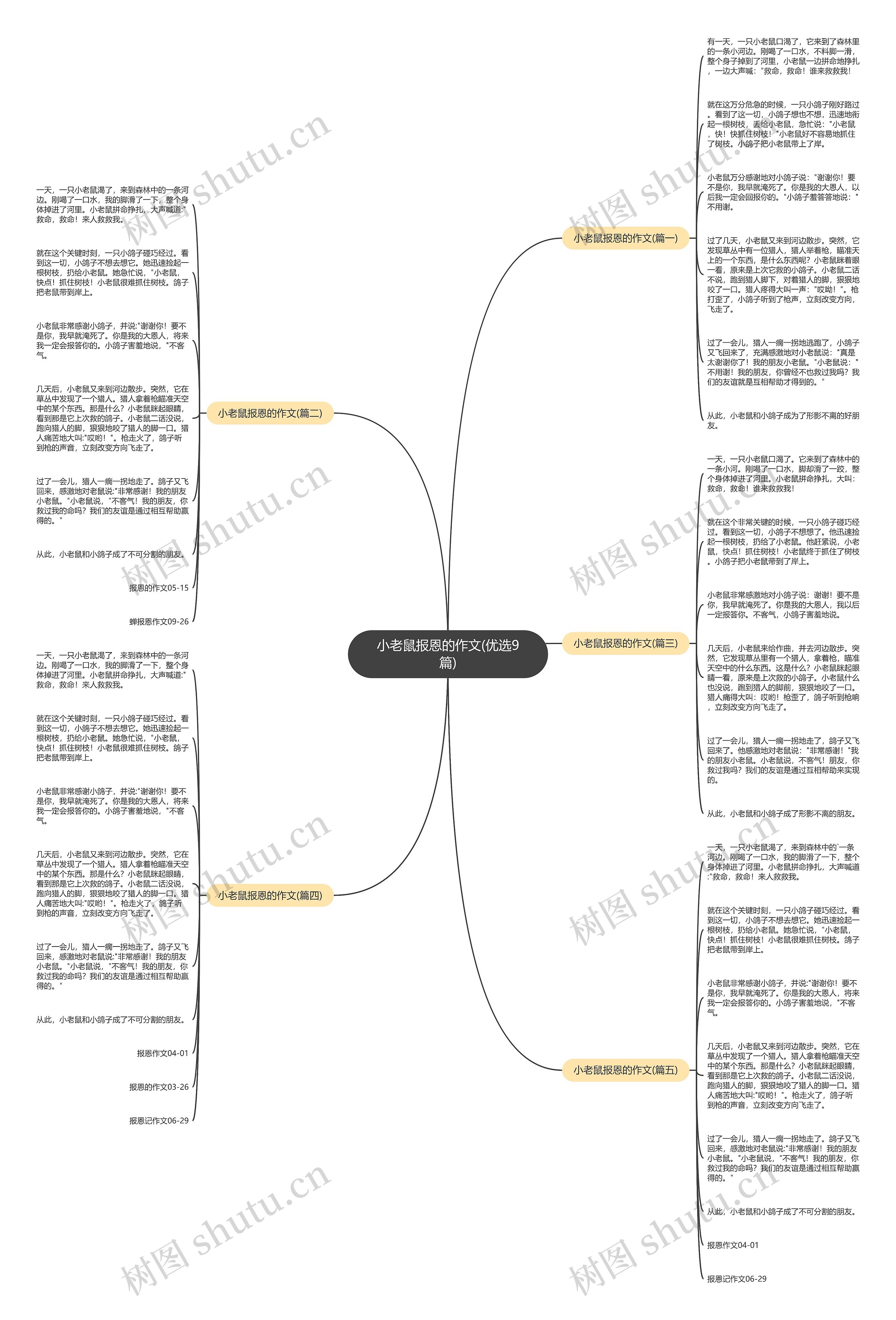 小老鼠报恩的作文(优选9篇)思维导图