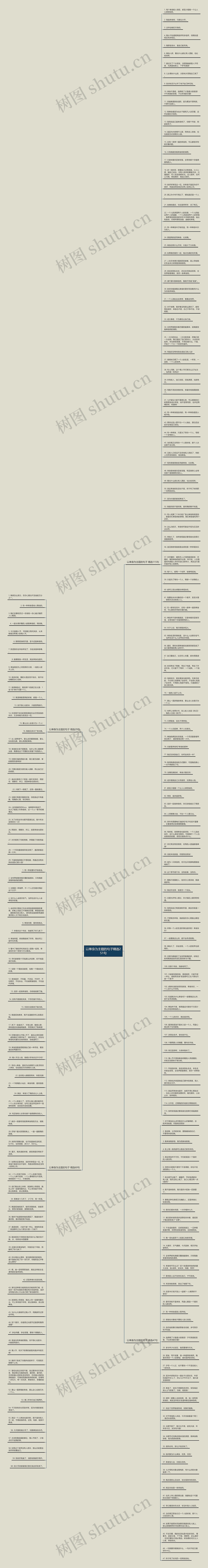 以单身为主题的句子精选251句思维导图