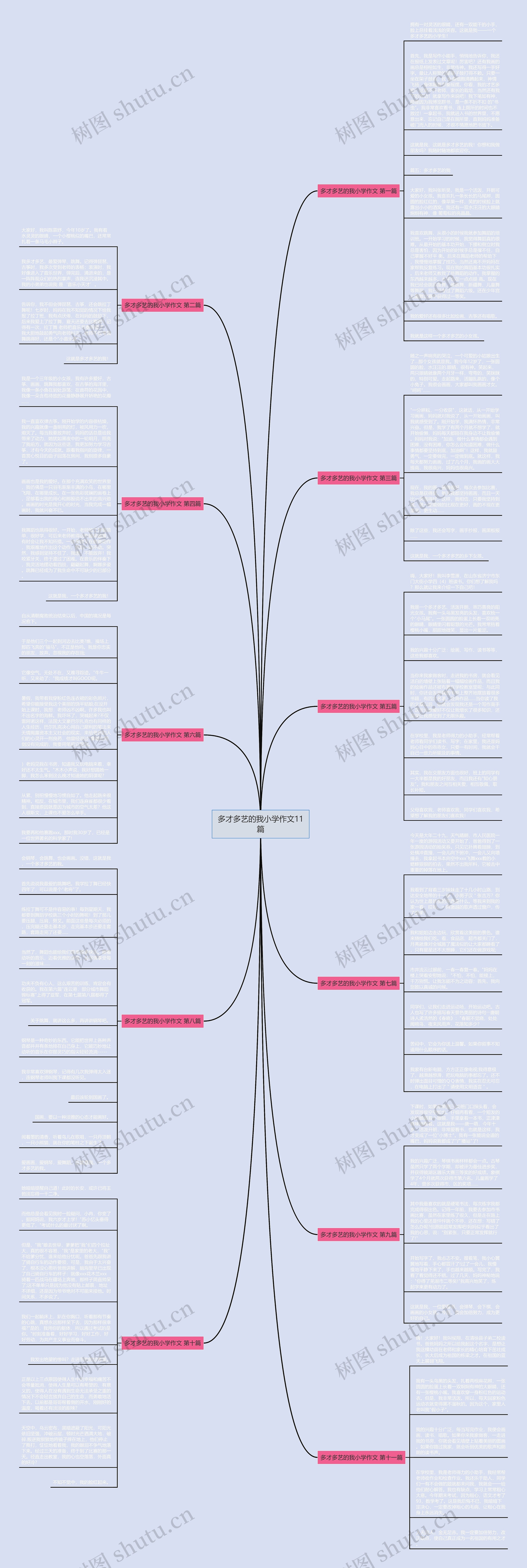 多才多艺的我小学作文11篇思维导图