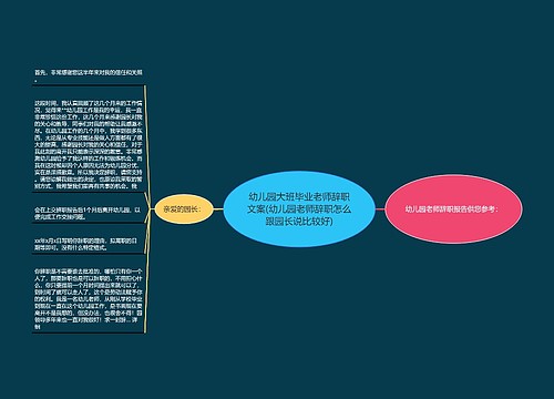 幼儿园大班毕业老师辞职文案(幼儿园老师辞职怎么跟园长说比较好)