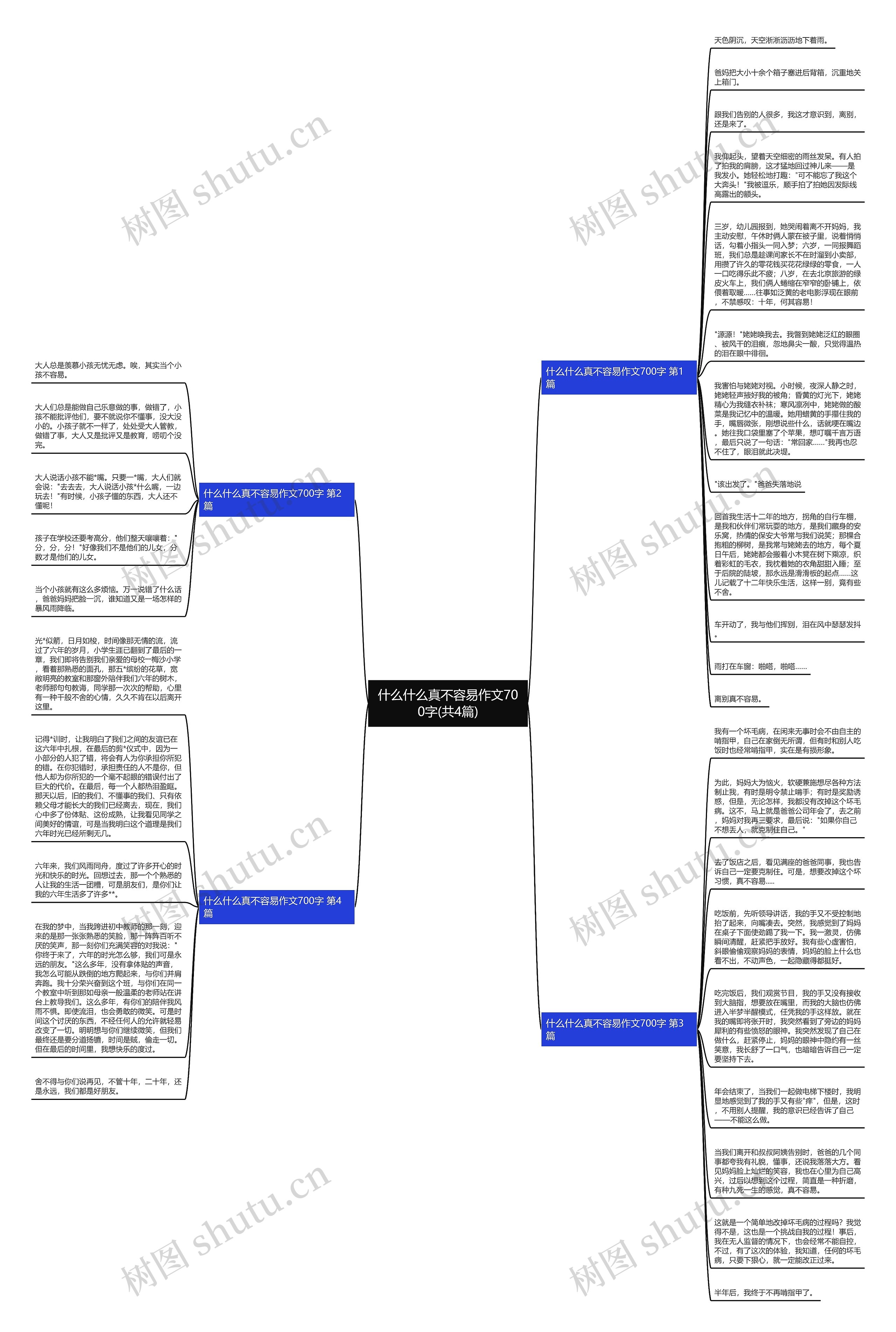 什么什么真不容易作文700字(共4篇)思维导图