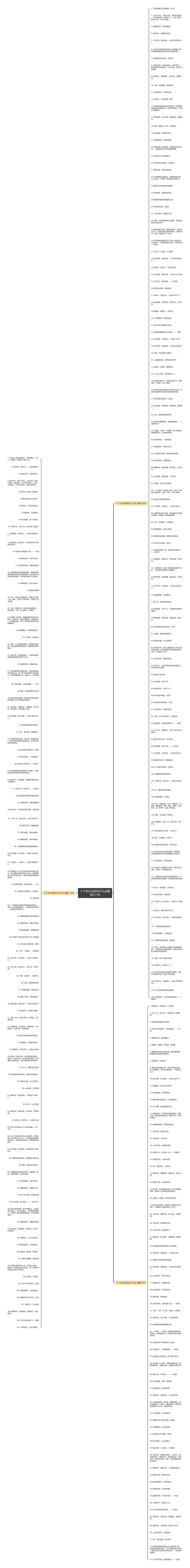 十个字以内的句子大全精选311句思维导图