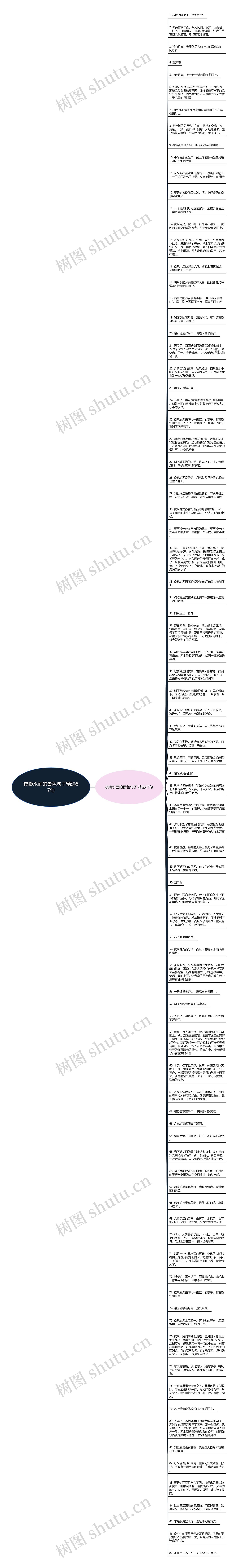 夜晚水面的景色句子精选87句