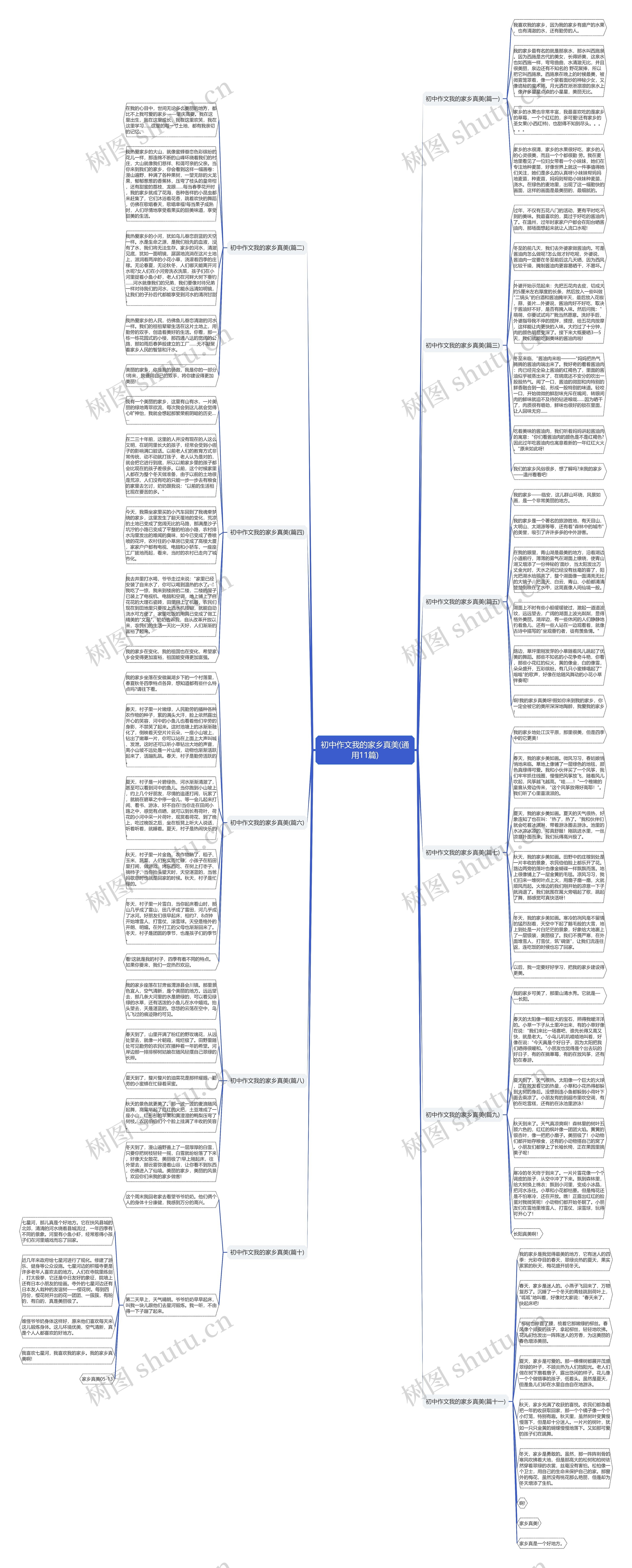 初中作文我的家乡真美(通用11篇)思维导图
