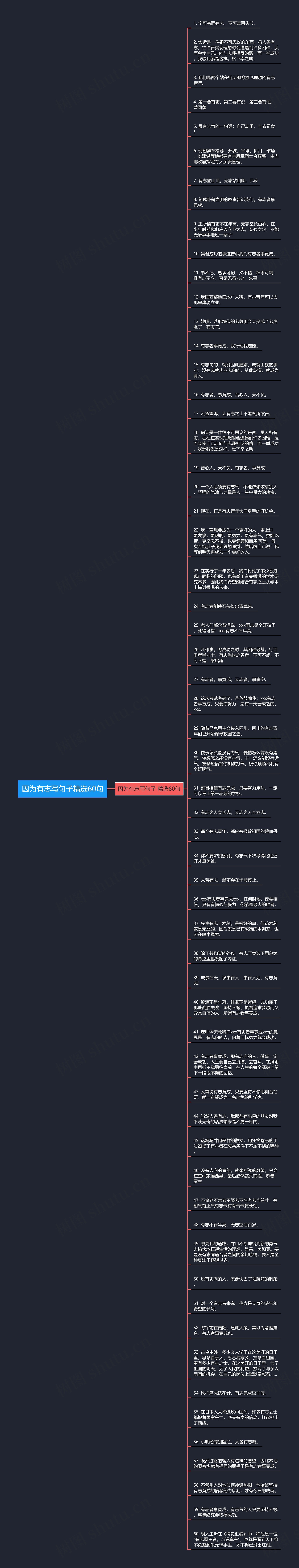 因为有志写句子精选60句思维导图