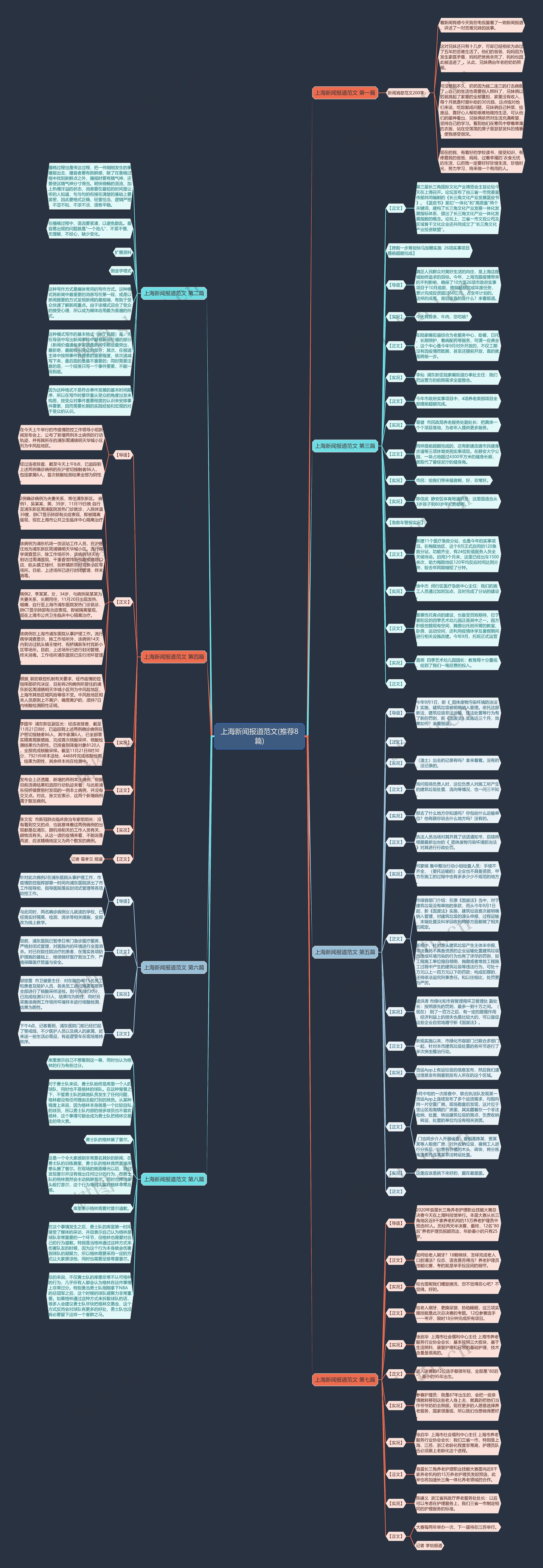 上海新闻报道范文(推荐8篇)思维导图