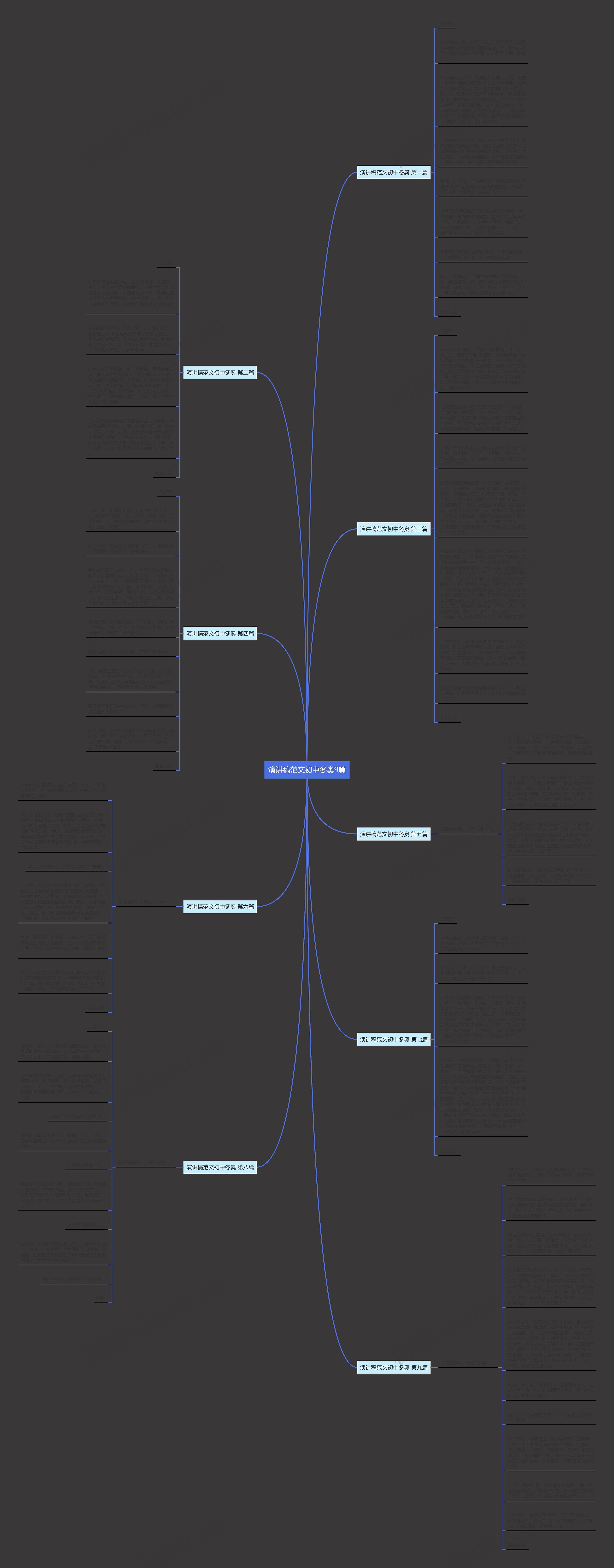 演讲稿范文初中冬奥9篇思维导图