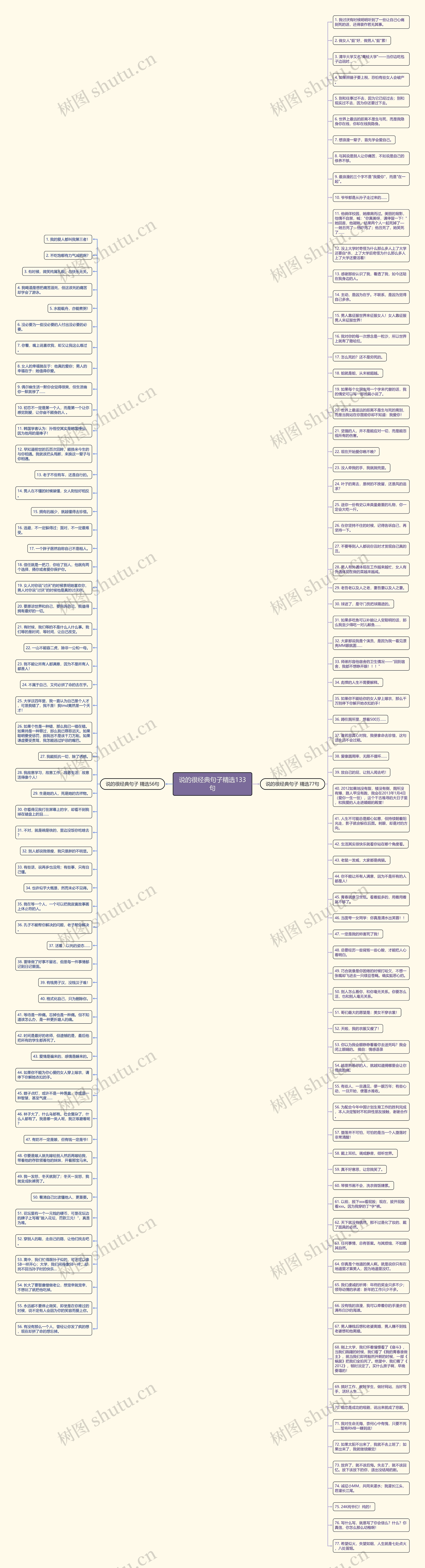 说的很经典句子精选133句思维导图