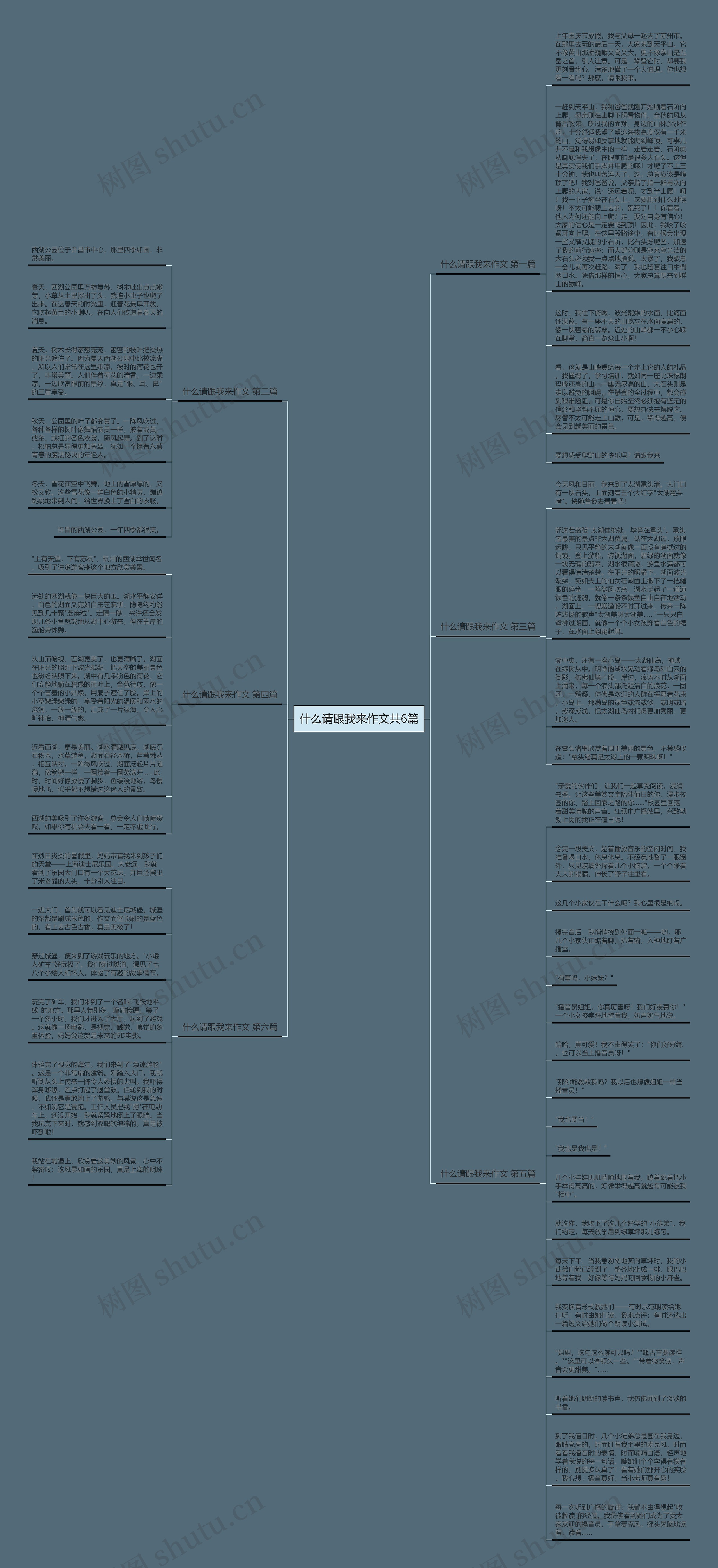 什么请跟我来作文共6篇思维导图