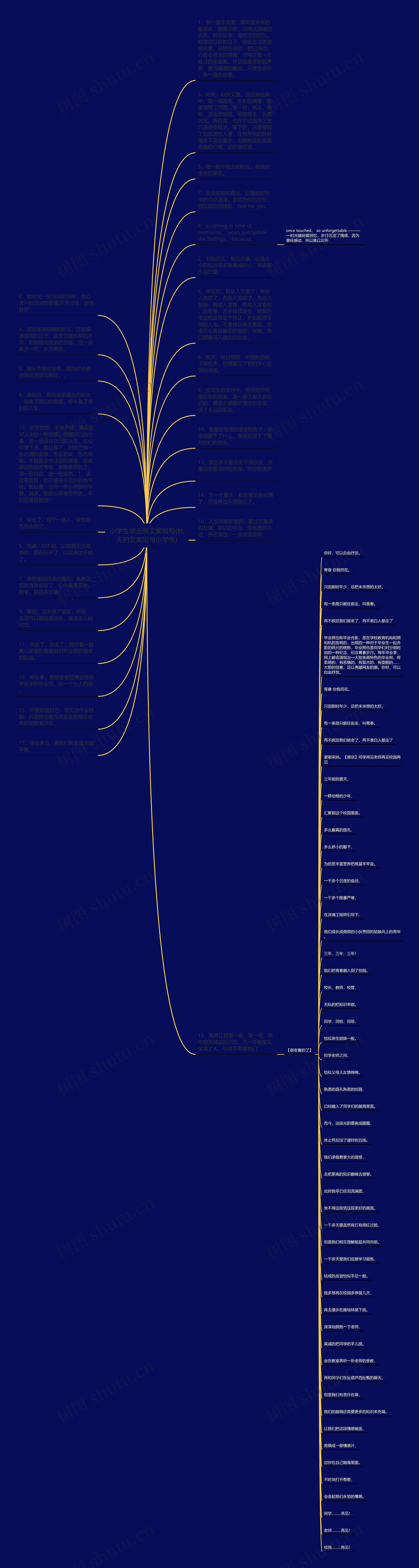 小学生毕业照文案短句(秋天的文案短句小学生)思维导图