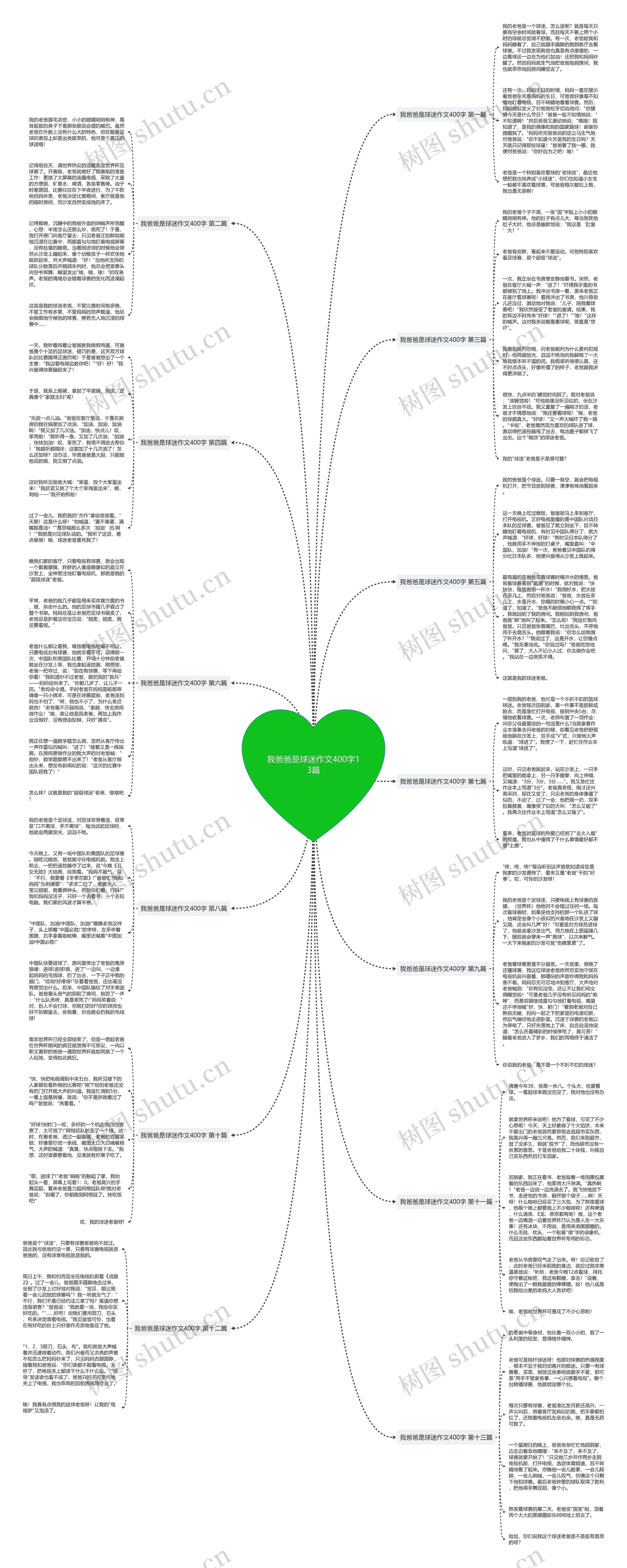 我爸爸是球迷作文400字13篇思维导图