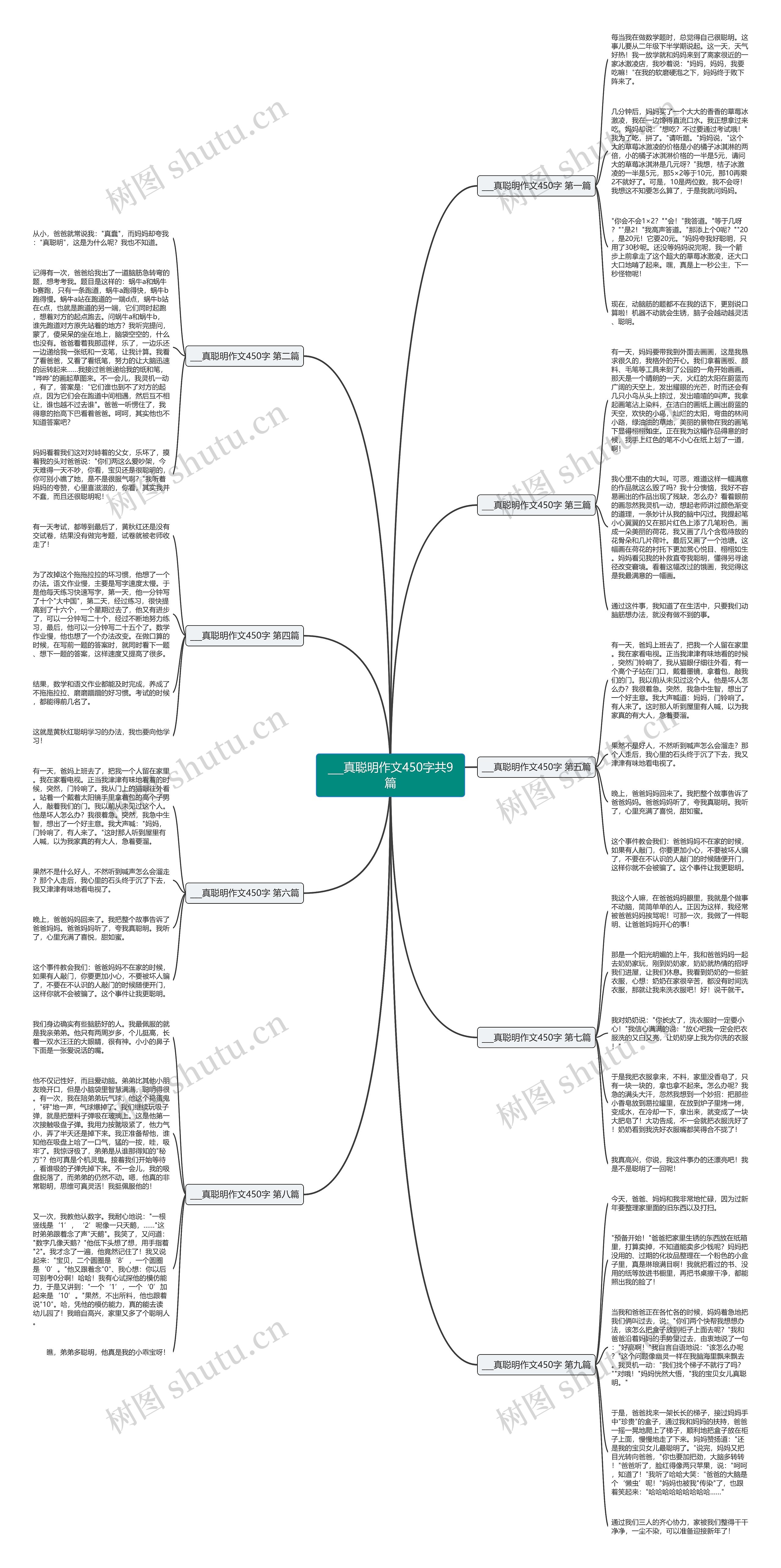 ___真聪明作文450字共9篇思维导图